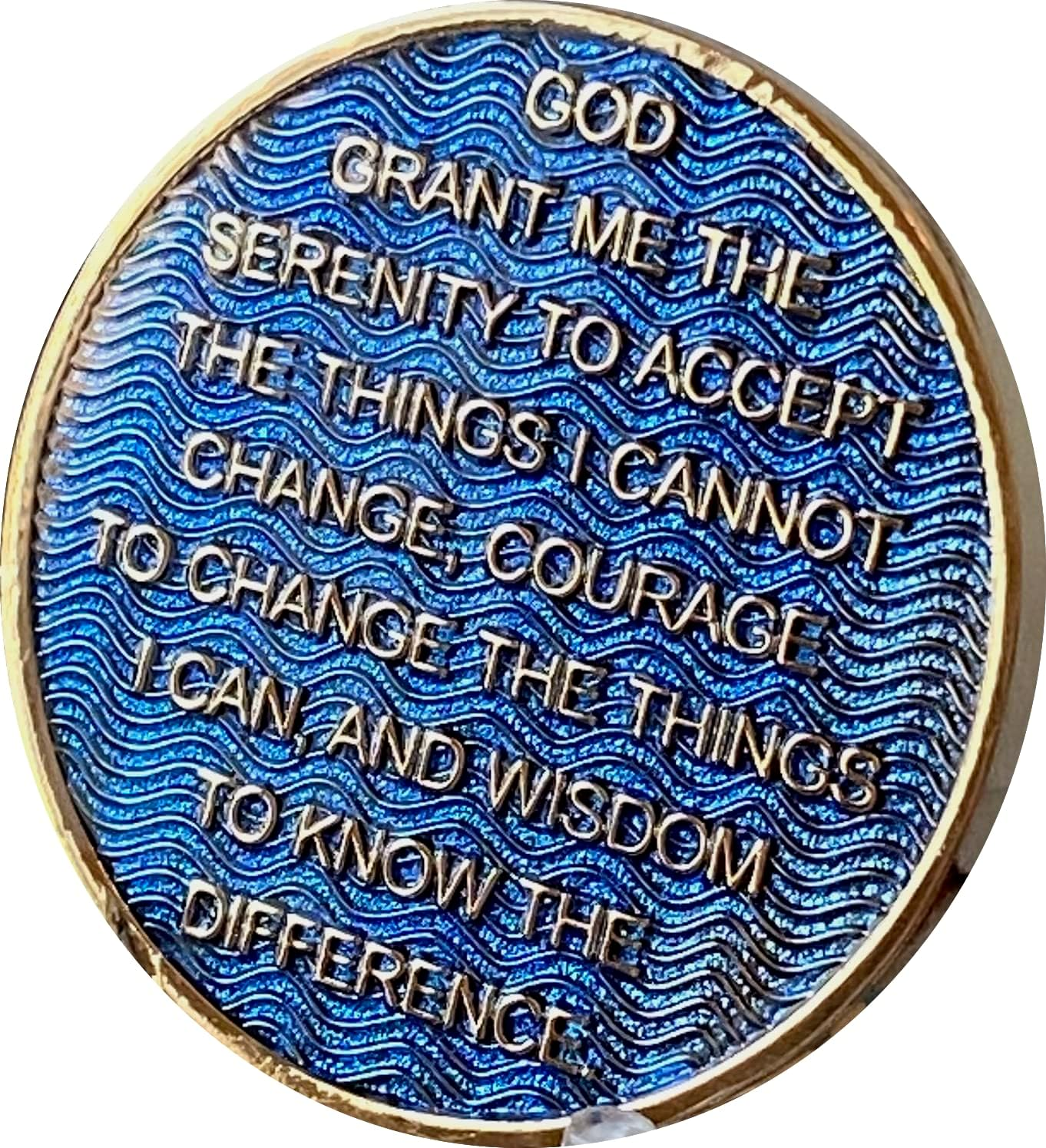 23 Year AA Medallion Dusty Blue Color Gold Plated Chip XXIII image number 3