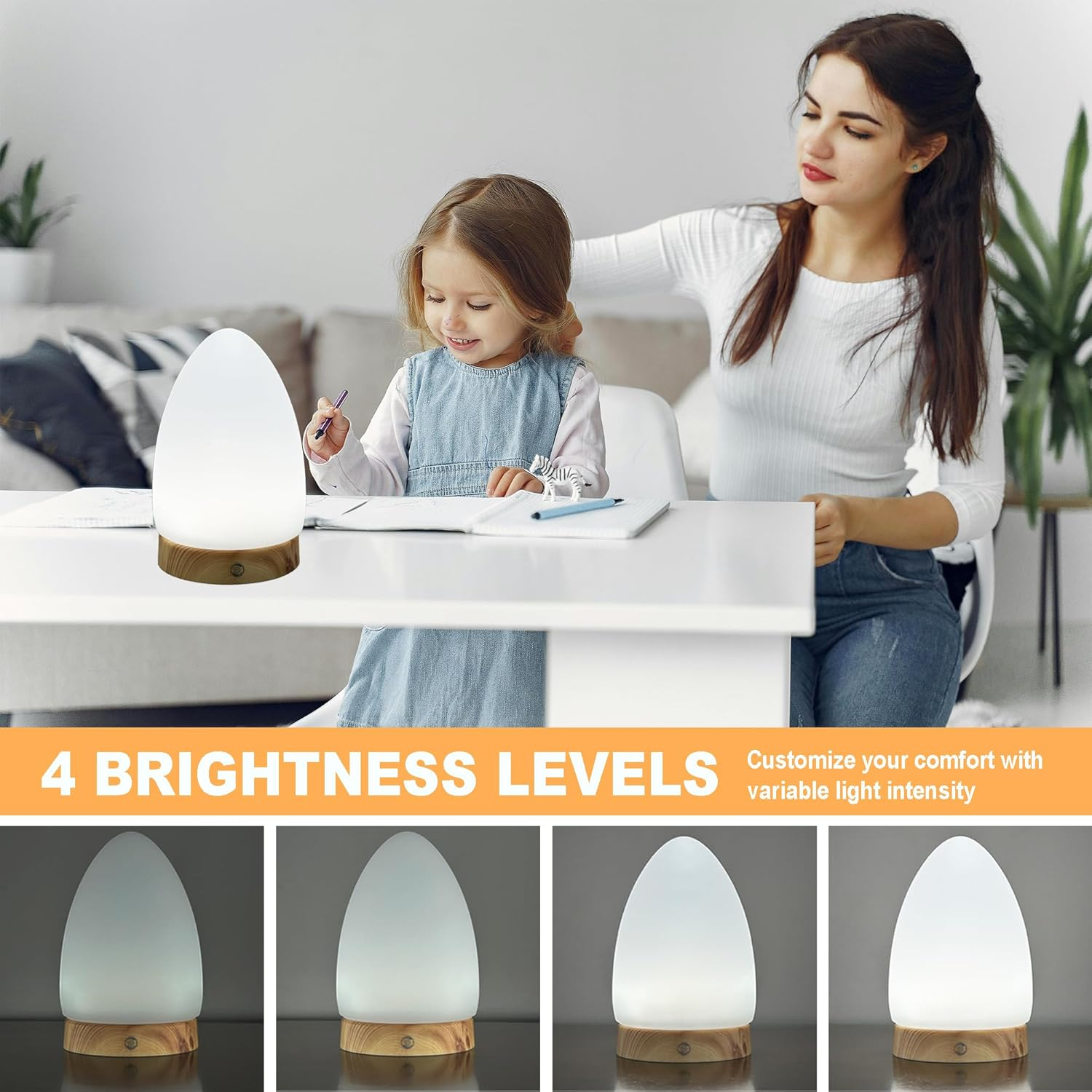 Sad Lamp, 10000 LUX Light Therapy Lamp with 360&deg; Effective Field, 3 Colors Temperature, 4 Timers, 4 Brightness Levels & Memory Function, UV Free Sun Light for Home/Office Mood Enhancement image number 5