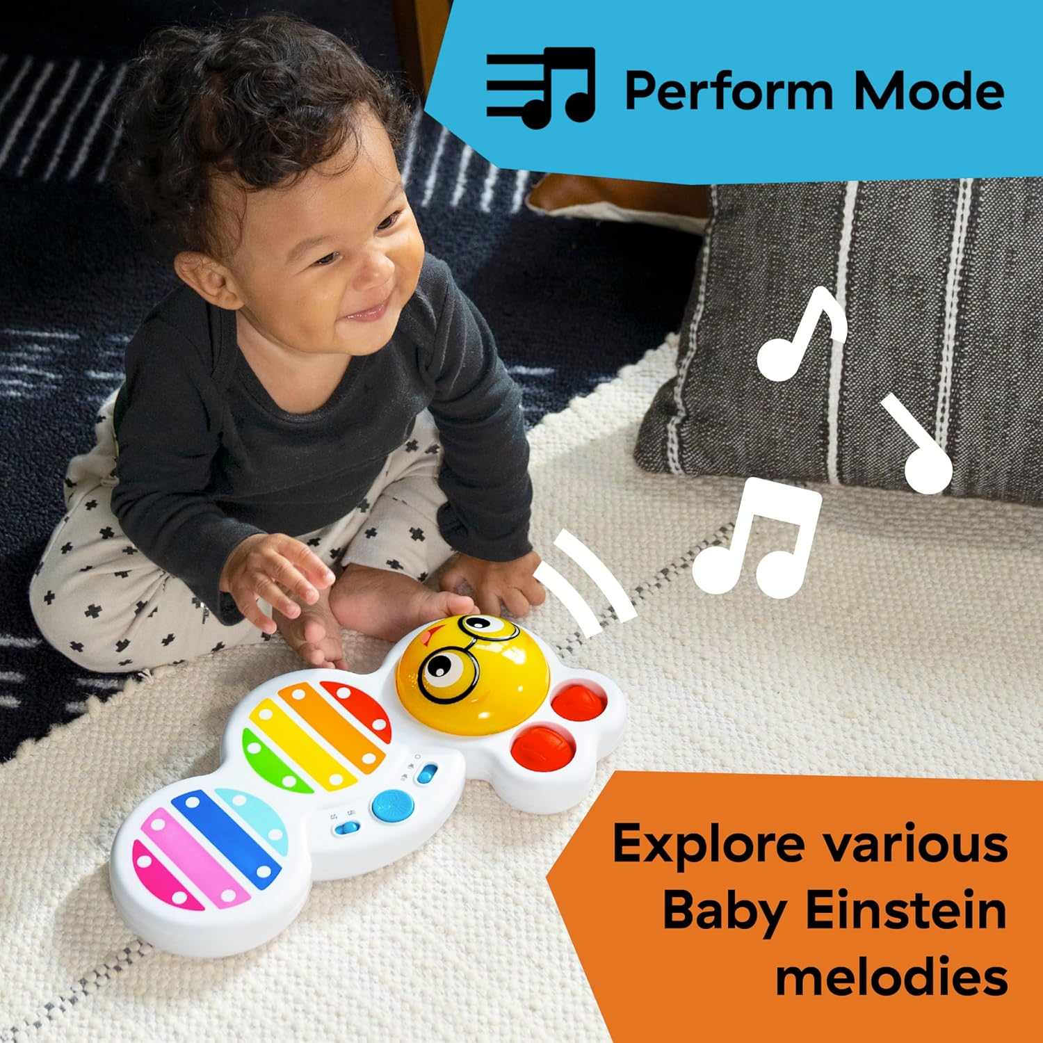 Baby Einstein Cals Curious Keys Xylophone Musical Toy, with Music and Lights - Age 12+ Months image number 5