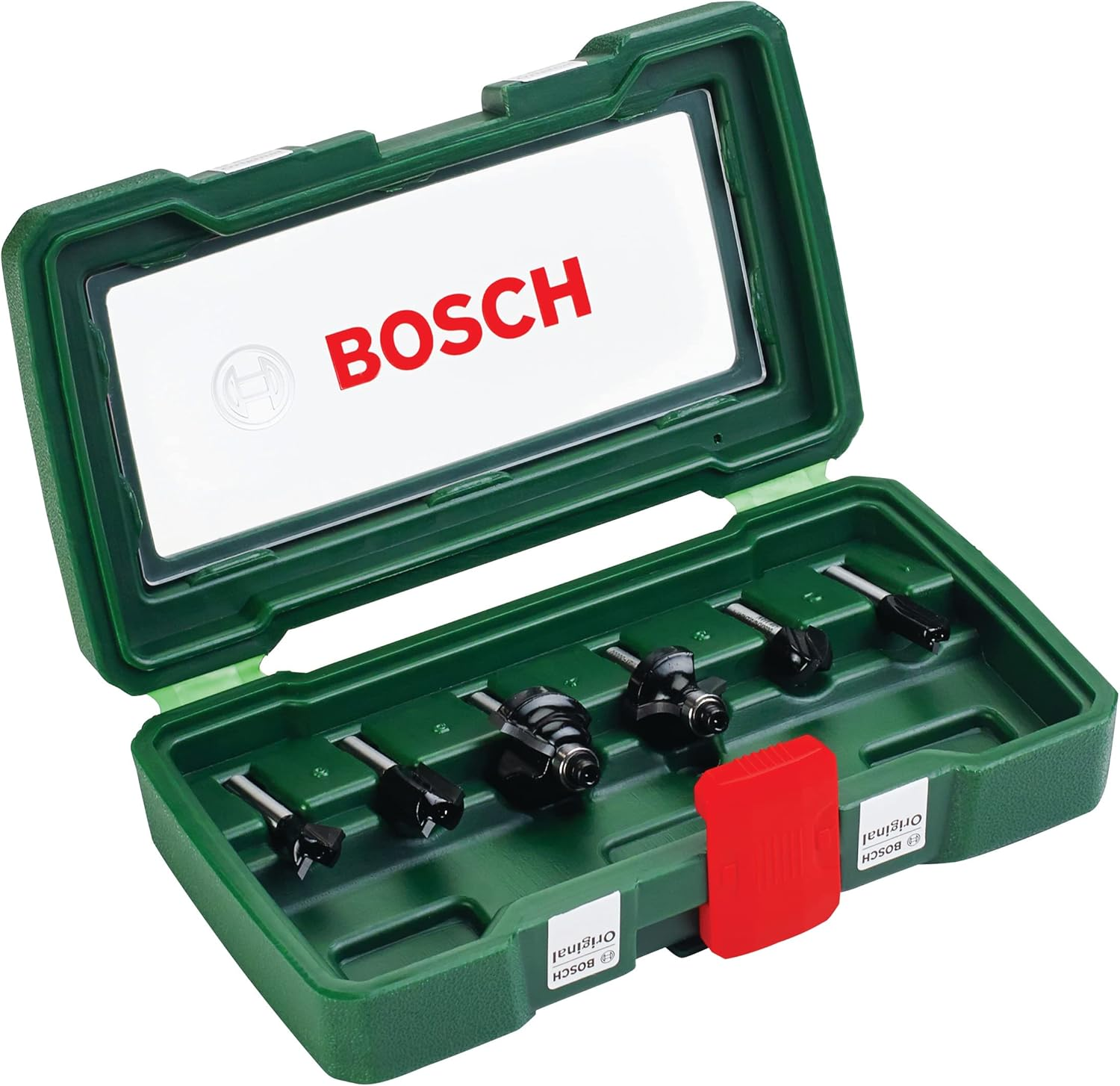 Bosch 6-Piece Hard Metal Router Bit Set (For Wood, Shank &Oslash; 6 Mm, Accessory Routers) image number 2
