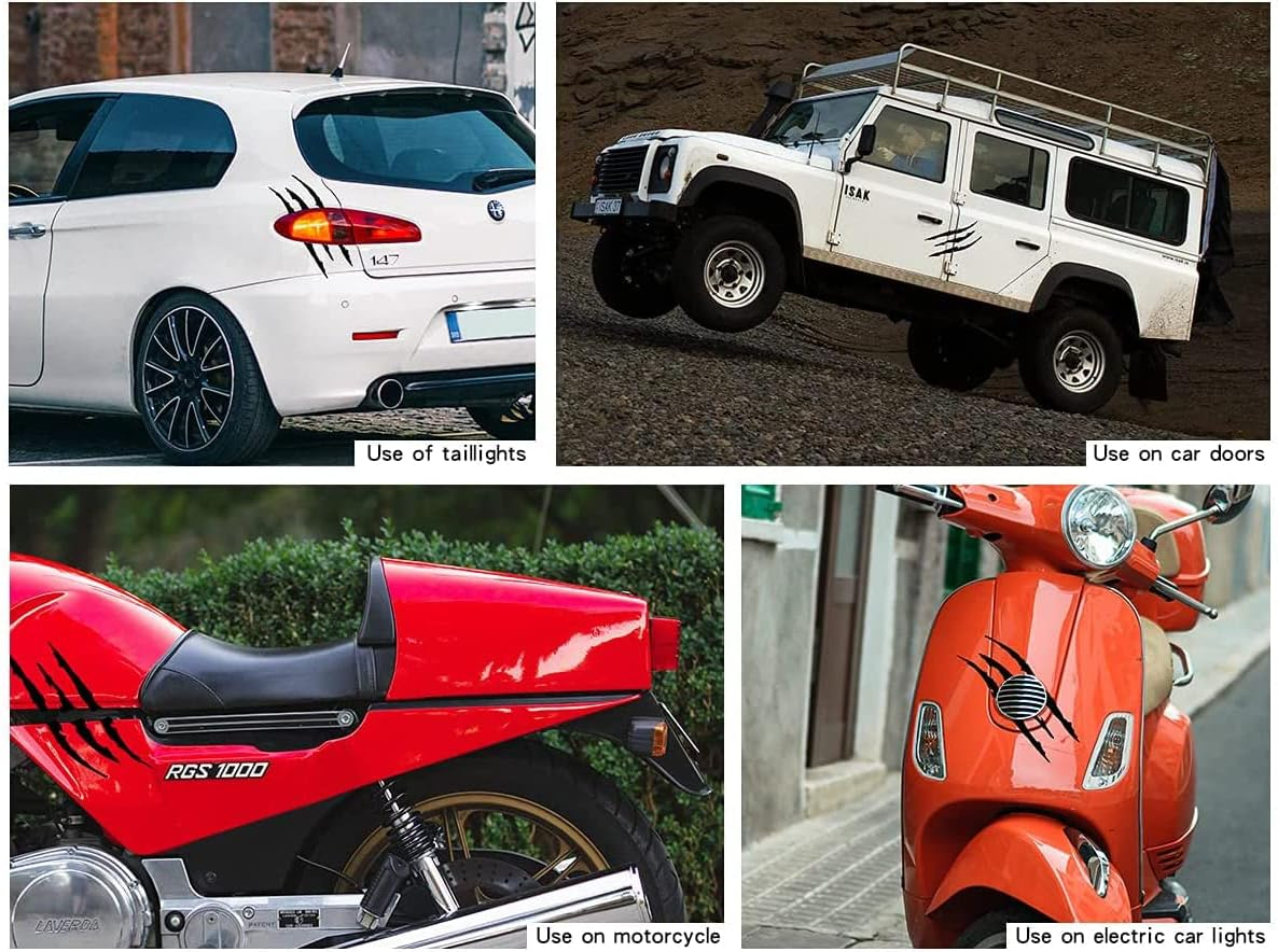 Claw Marks Decal Sticker Car Styling Car Decal Funny Window Bumper Decal Sticker Suitable for Cars, Trucks 2Pcs (Black) image number 4