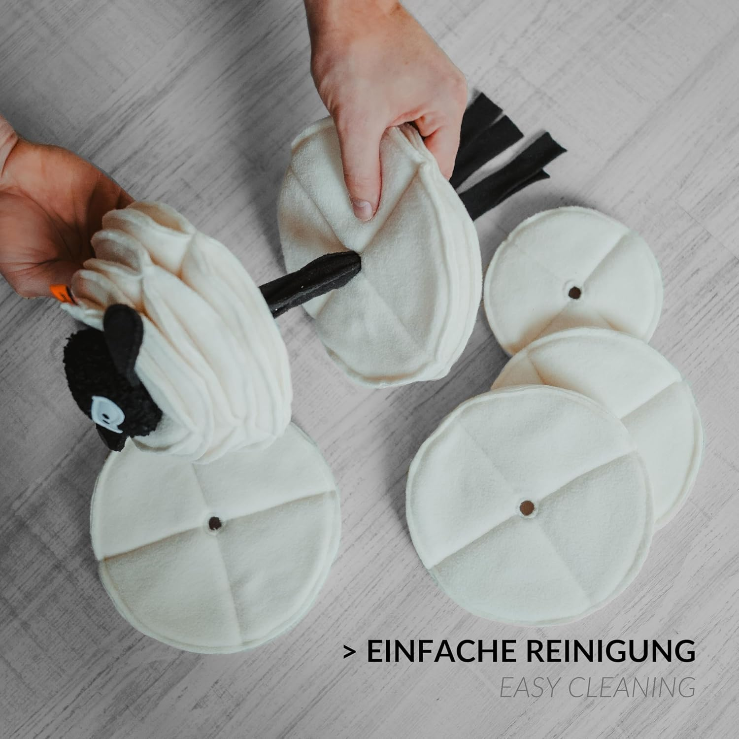 Sniffing Ball for Dogs | Dog Toy Lou the Sheep | Durable Intelligence Toy for Dogs | Sniffing Rug for Dogs in White | Dog Toys and Dog Toy Intelligence 26 X 20 Cm image number 2