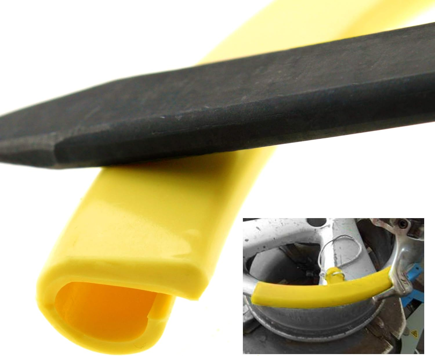 2Pcs Wheel Tyre Rim Protectors and Cord Pro Tyre Changer Tool Tyre Remove Edge Saver Tool for ATX Motorcycle Quad