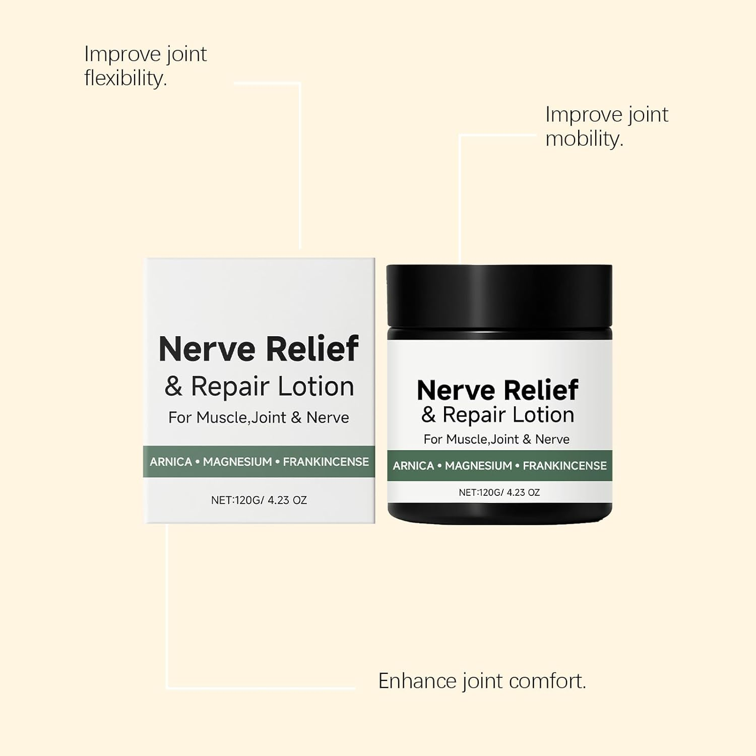 Alcura Nerve Cream, Neuropathy Lotion with Arnica, Natural Soothing Moisturizing Cream, Daily Comfort Alcura Lotion for Body Back Knee Hands Feet & Neck, Non-Greasy, Nourishing (1PCS) image number 1