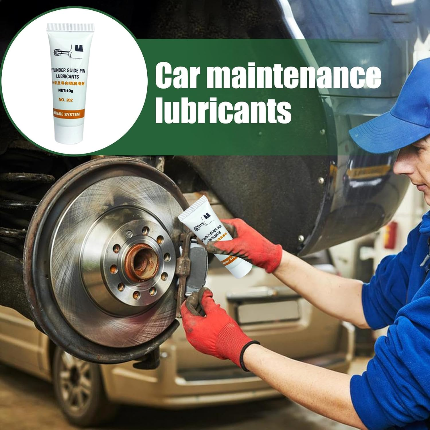 Brake Pad Grease,10G Brake Pad Lubricant | Low-Friction Heat-Resistant Lubrication for Lawn Mower Tractor Boat Truck RV Trailer Bike Trimmer image number 4