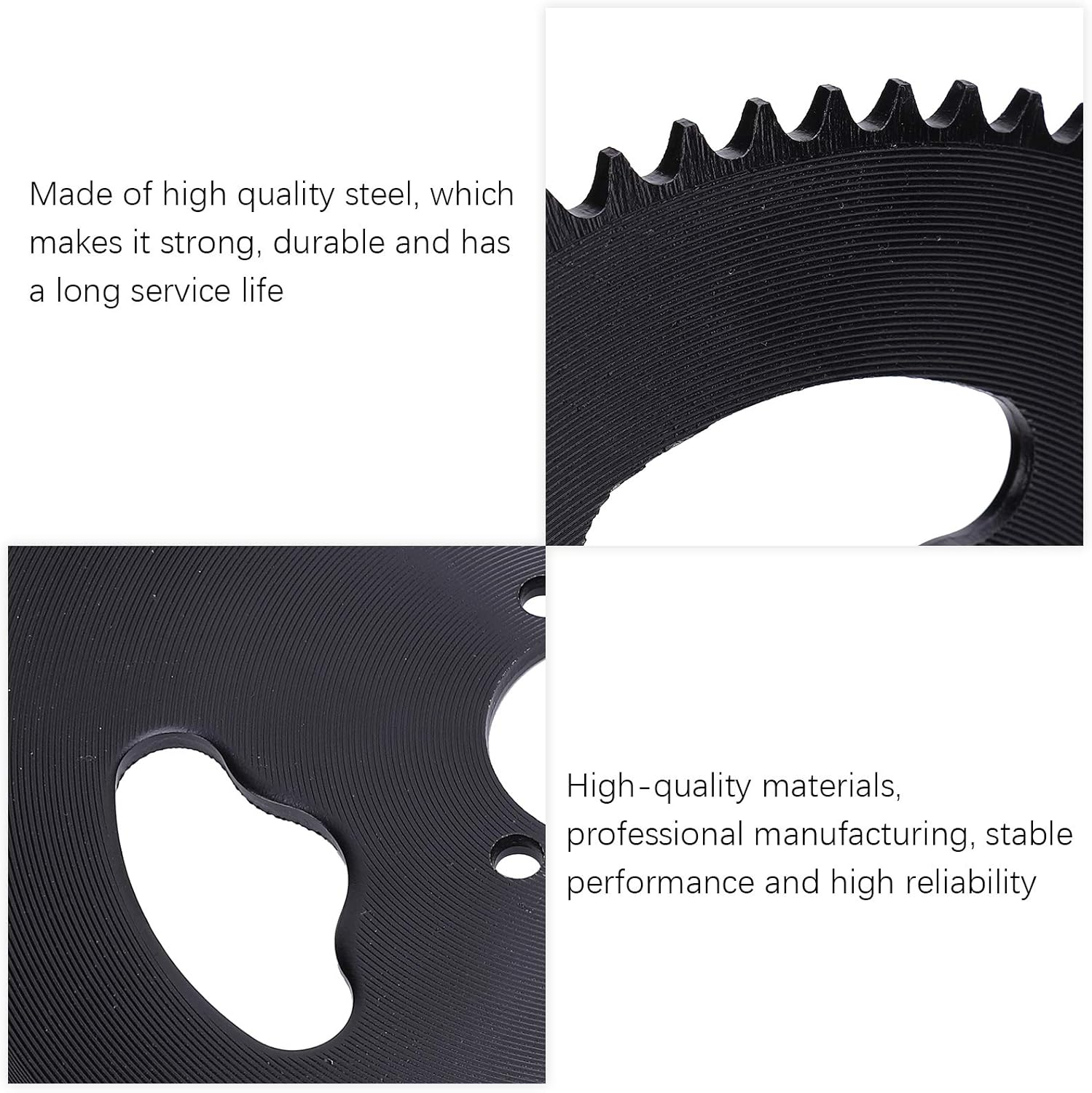 Joyzan T8F 74T 30Mm Steel Rear Sprocket Durable Motorcycle Replacement, Steel Rear Chain Sprocket Motorized Accessories OD 19Cm ID 3Cm for Four Wheel Drive All Terrain Vehicles image number 1