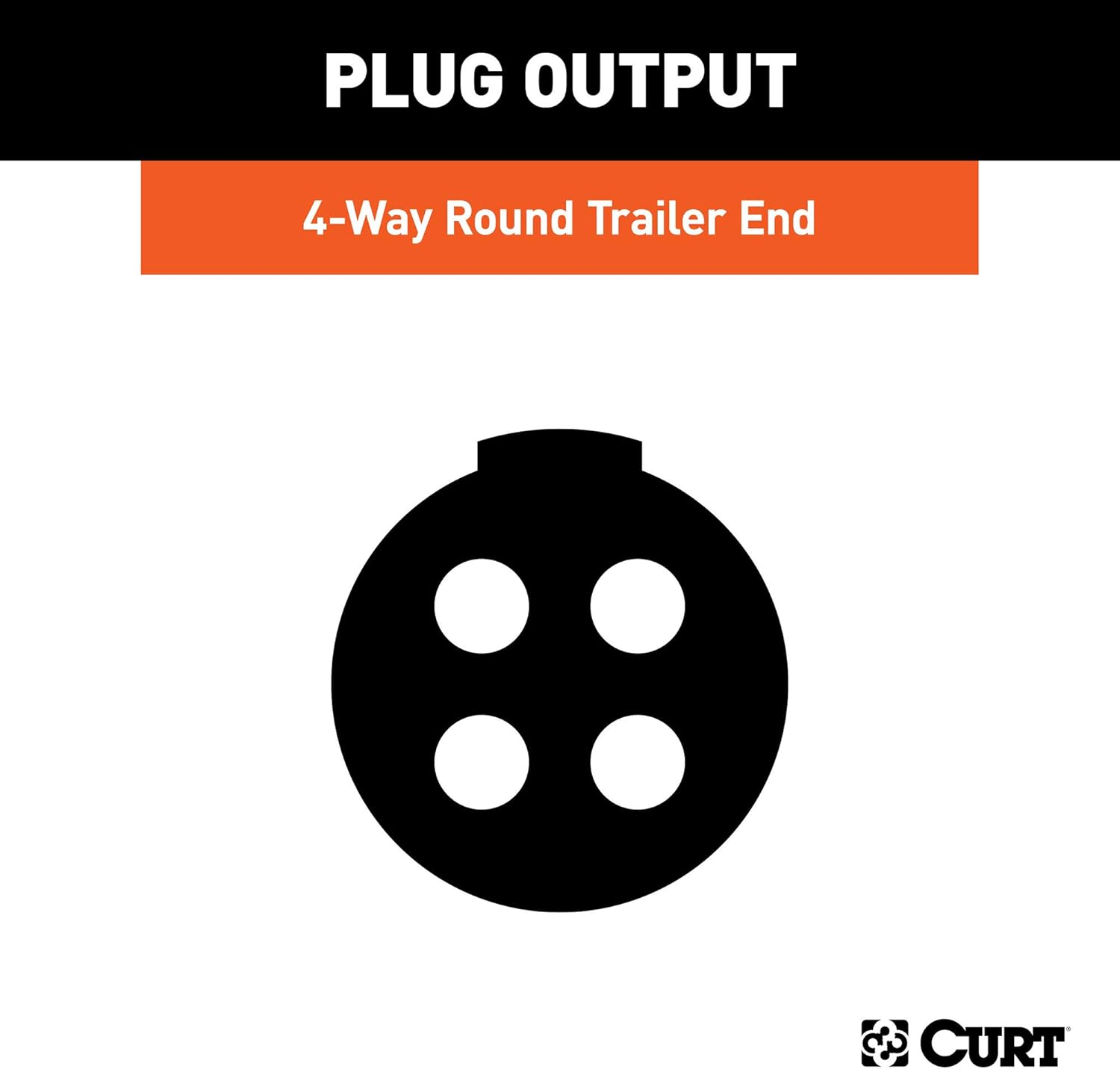 CURT 58060 4-Way round Connector Plug