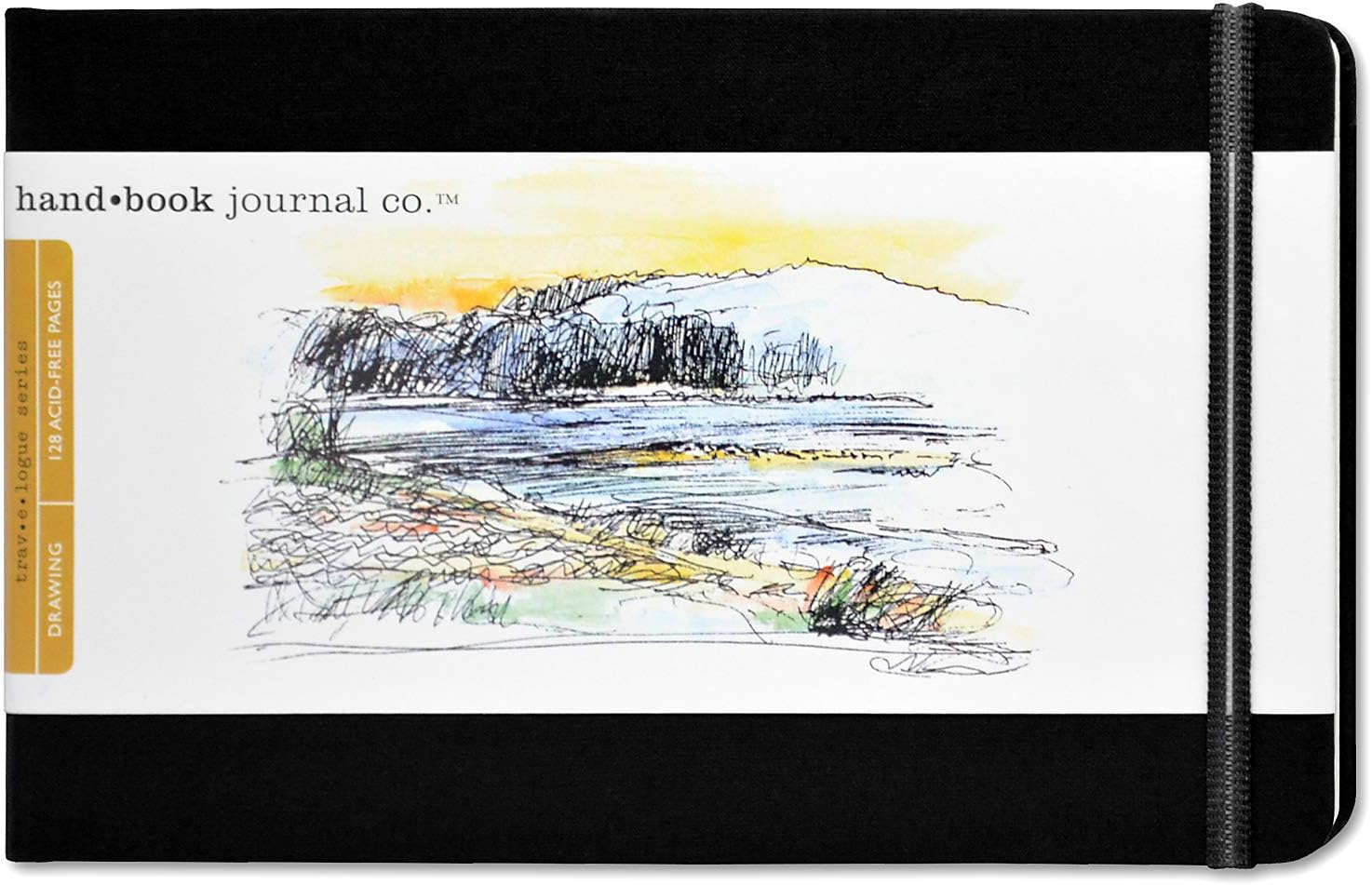 Travelogue Hand Book Journal Vermillion Portrait 8.25 X 5.5Inches 128 Pages 130Gsm, Pocket Landscape, Artist Journal