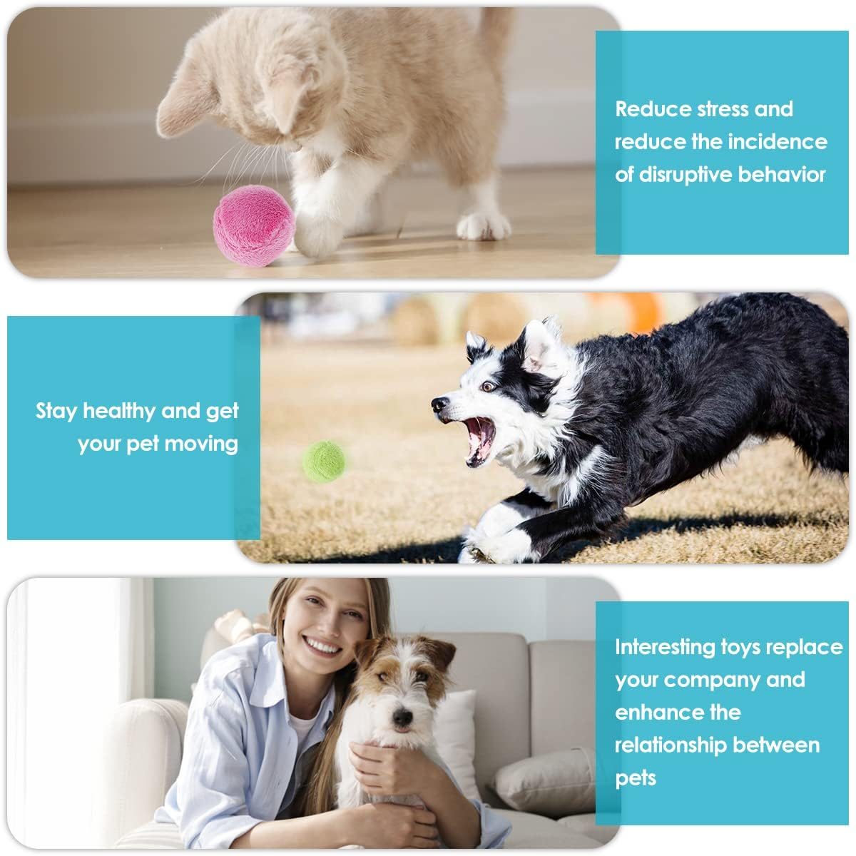 Magic Roller Ball for Dogs - Interactive Pet Toy with Automatic Rolling and 4 Ball Covers | Educational, Fun, and Engaging Toy for Dog Training, Playtime image number 5