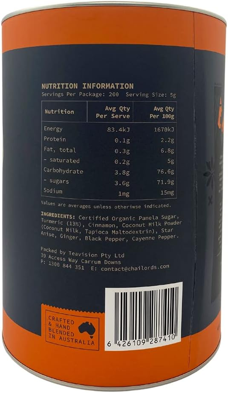 Chai Lords Chai Lords Activated Turmeric Latte Powder, 1 Kg, Chai