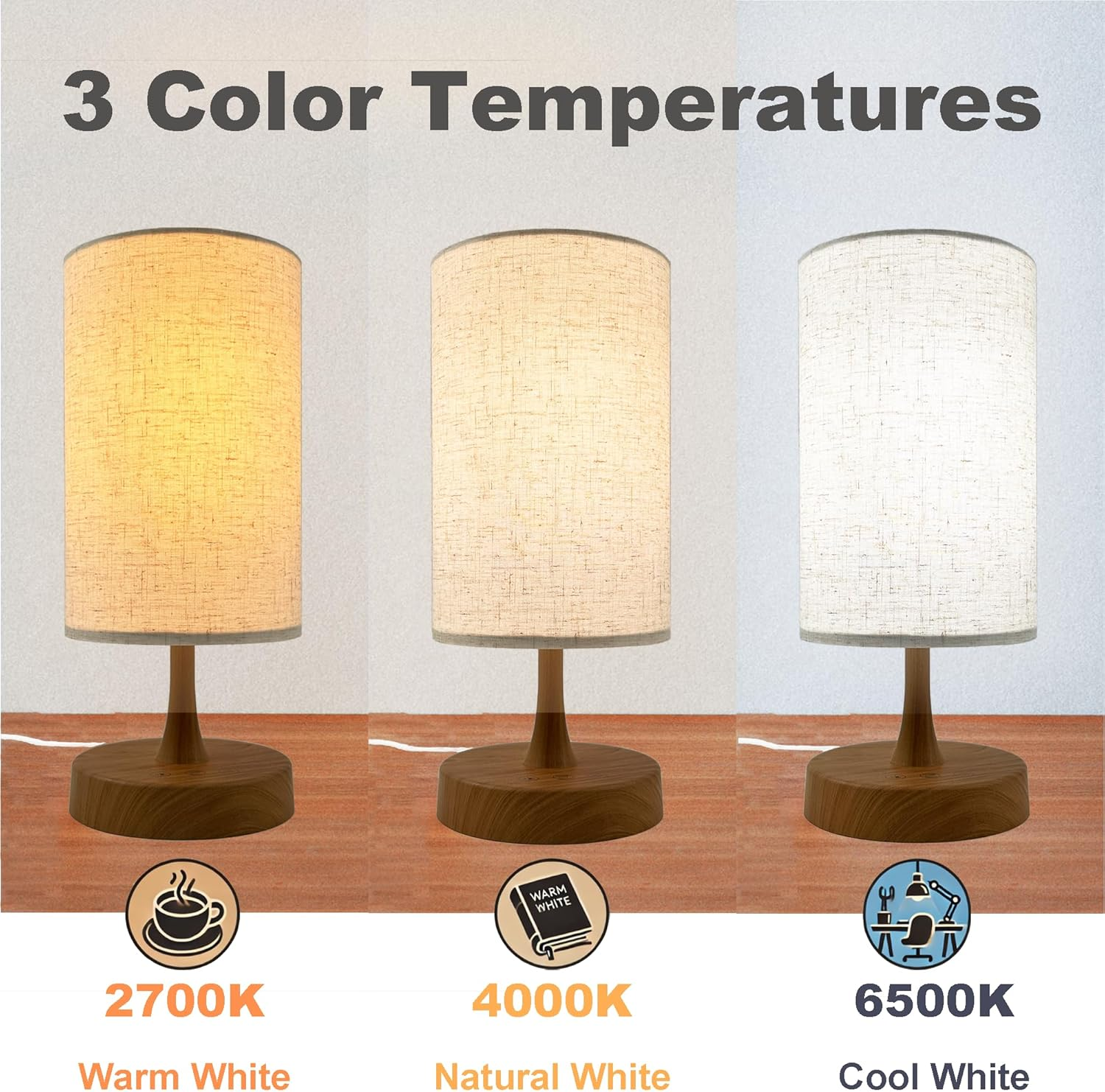 SAD Lamp 10000 Lux, Uv-Free Daylight Light Therapy, 360&deg; Linen Shade, 3 Colour Temperatures & 4 Brightness, Timer & Memory, Remote + Touch, USB Charging for Home/Office image number 1