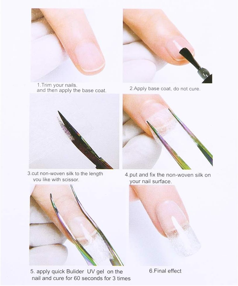 Non-Woven Silks Nail Extension Builder Gel Forms Acrylic Building Fiberglass Nails French Manicure Art Tips Extended Tools image number 1