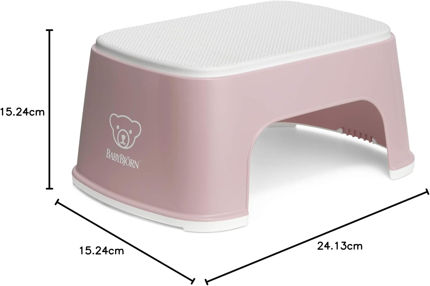 Babybj&ouml;rn Step Stool, Powder Pink/White image number 1