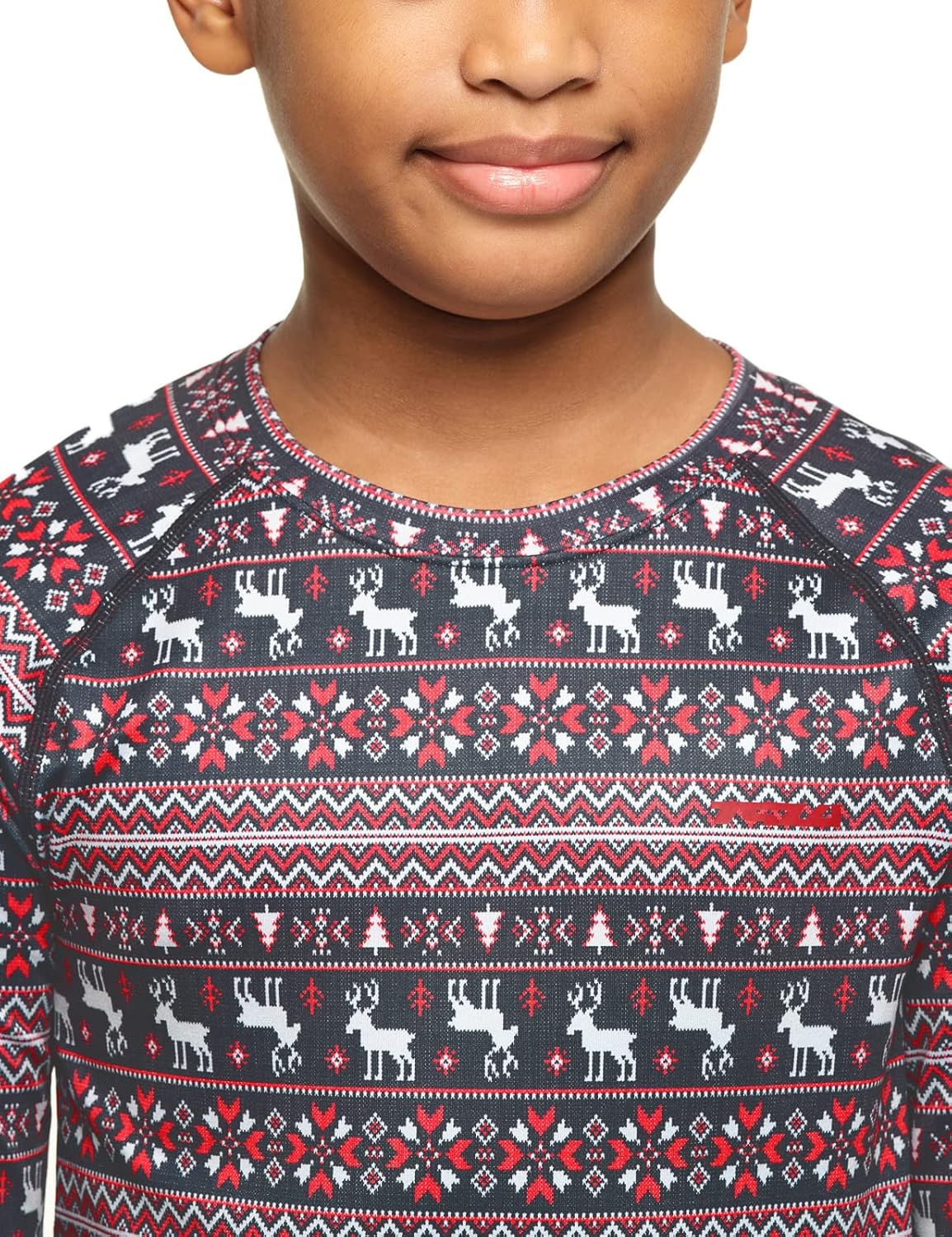 TSLA Kid'S Thermal Compression Tops, Mock Turtle Neck/Crew Neck Fleece Lined Base Layer Shirts image number 2