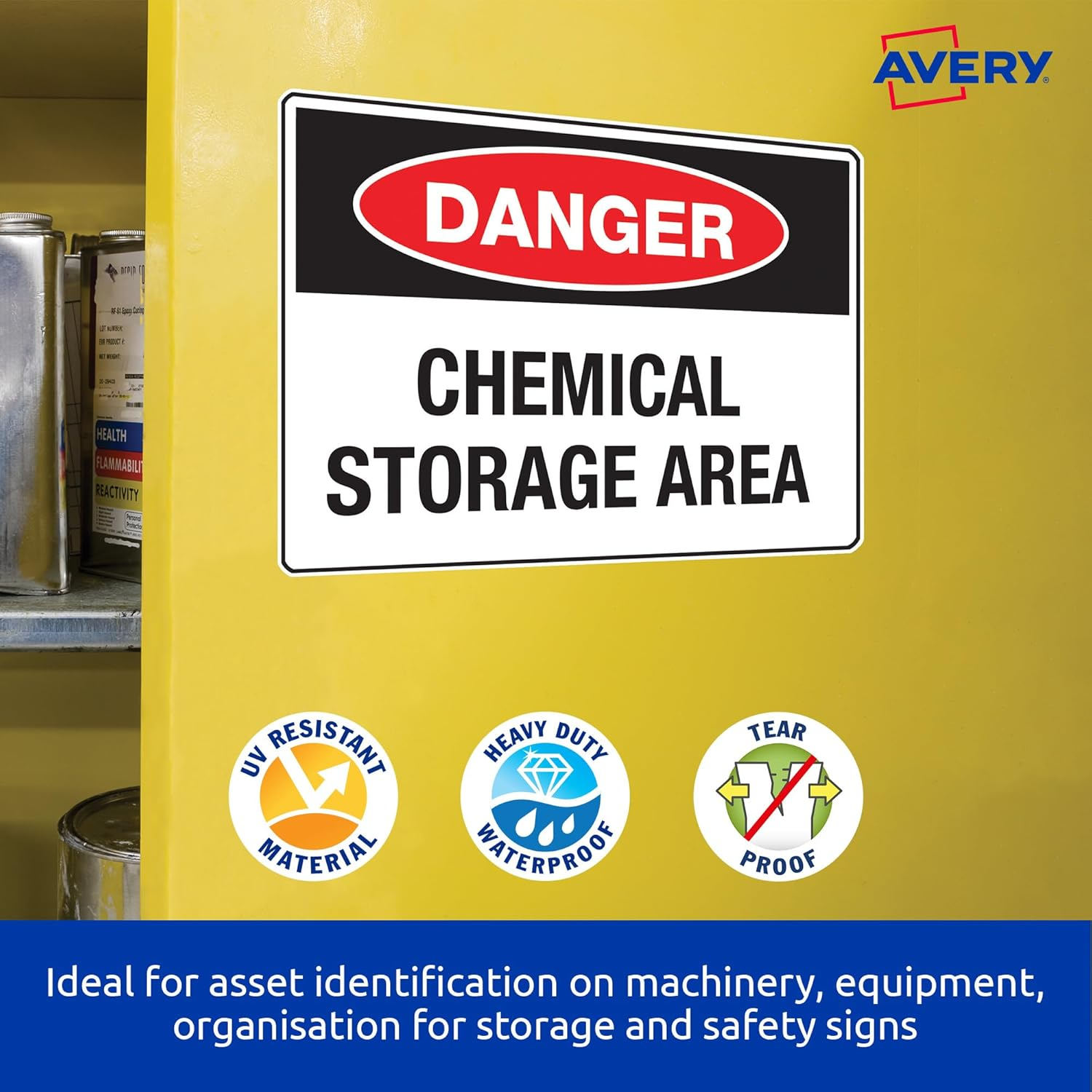 Avery Australia Heavy Duty Waterproof Labels &ndash; Fridge, Freezer & School Safe Stickers - 50 Self-Adhesive Stickers for Laser Printers, White, 199.6 X 143.5 Mm, 25 Sheets &ndash; 959068/ L7068 image number 5