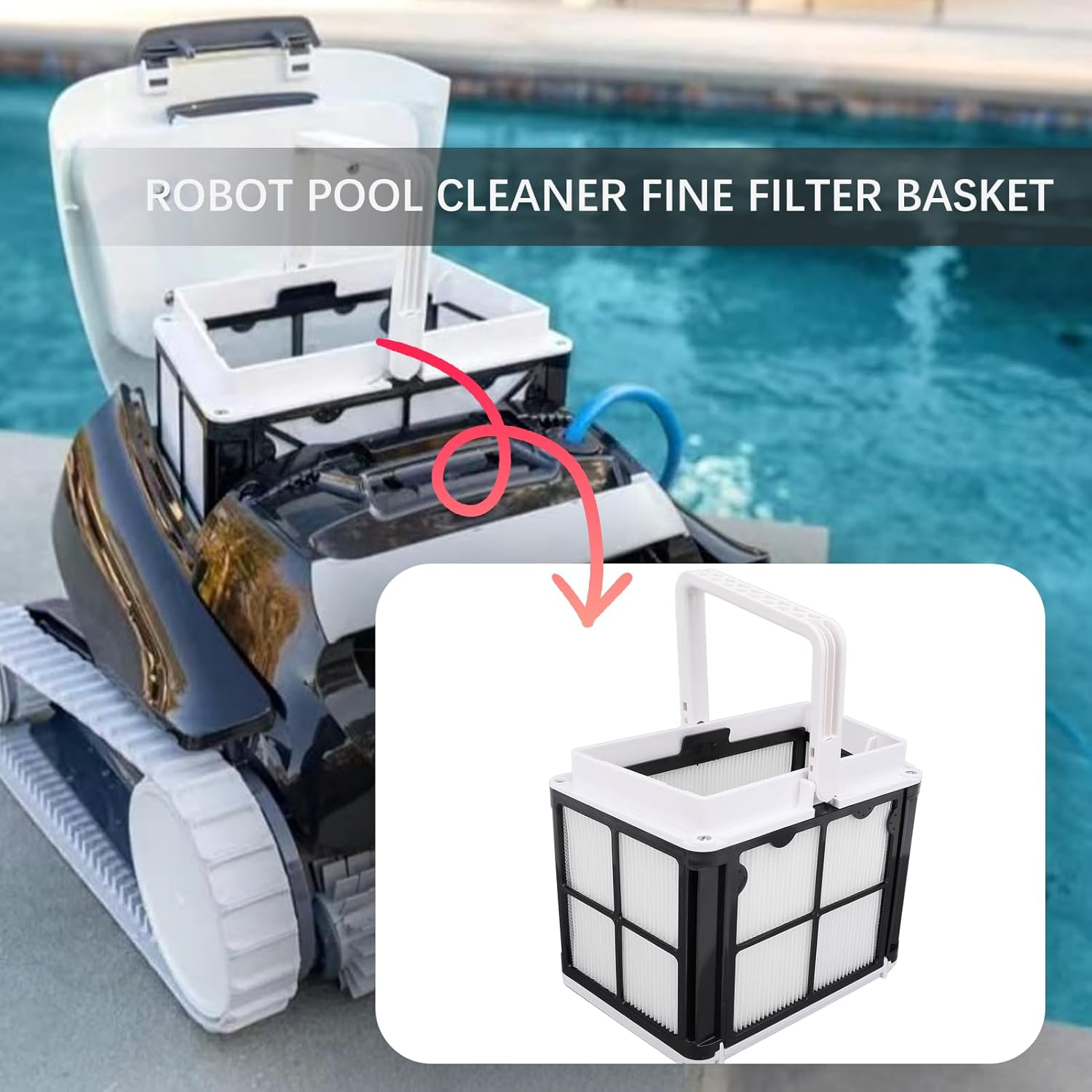 Ultra Fine Filter Basket Compatible with Dolphin Robotic Pool Cleaners, Active 10, E10, Echo, T15, Proteus DX3, Cayman, Escape, S50, Encore, CC, Advantage