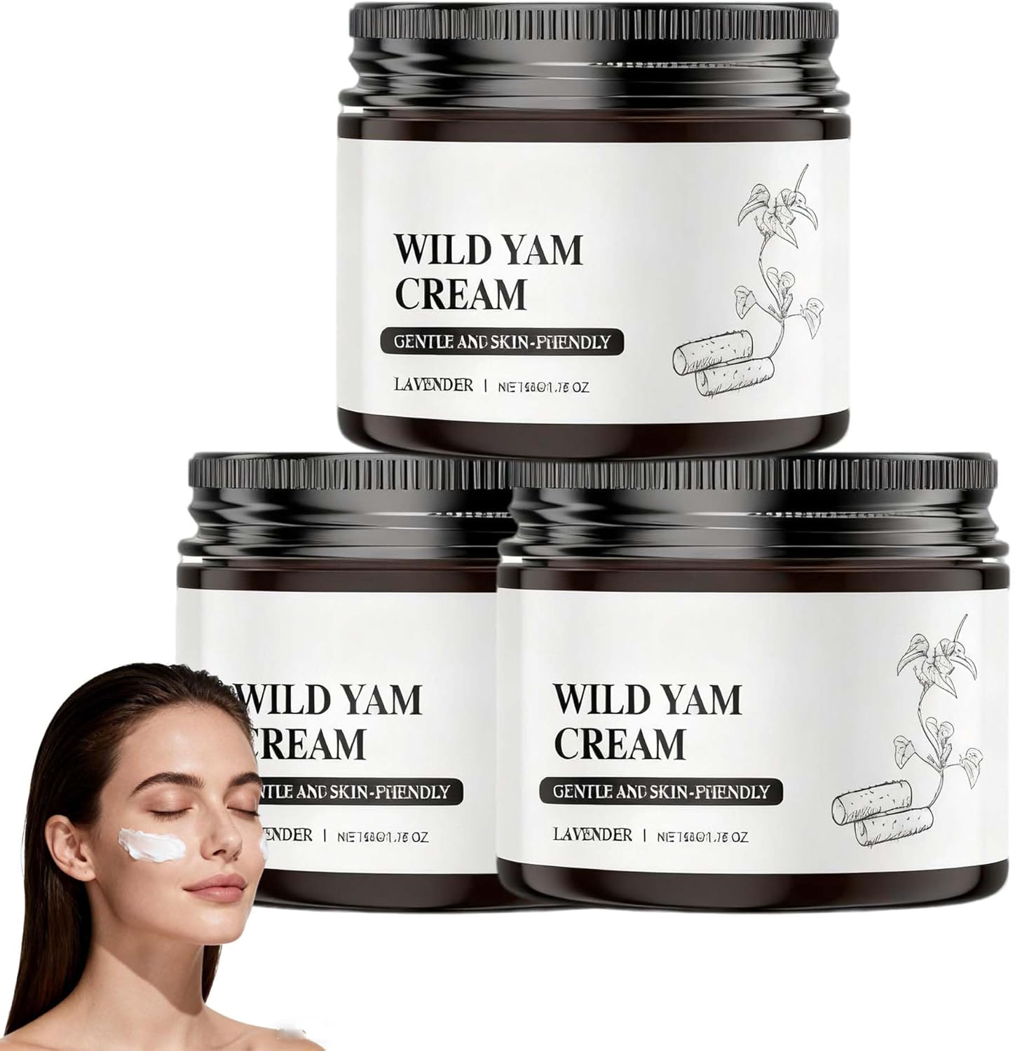 Wild Yam Cream for Hormonal Balance, Wild Yam Cream for Women for All Skin Types, Enriched Plant Extract Lotion, Face Nourishing Butter, Plant Extract Butter, Women Nourishing Emollient Balm (1PCS)