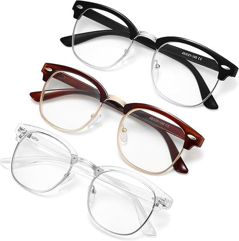 Racico Blue Light Blocking Glasses 3-Pack for Men & Women, Anti-Glare Clear Computer Gaming Glasses, Lightweight & Comfortable for Office, Reading, and Screen Use image number 5