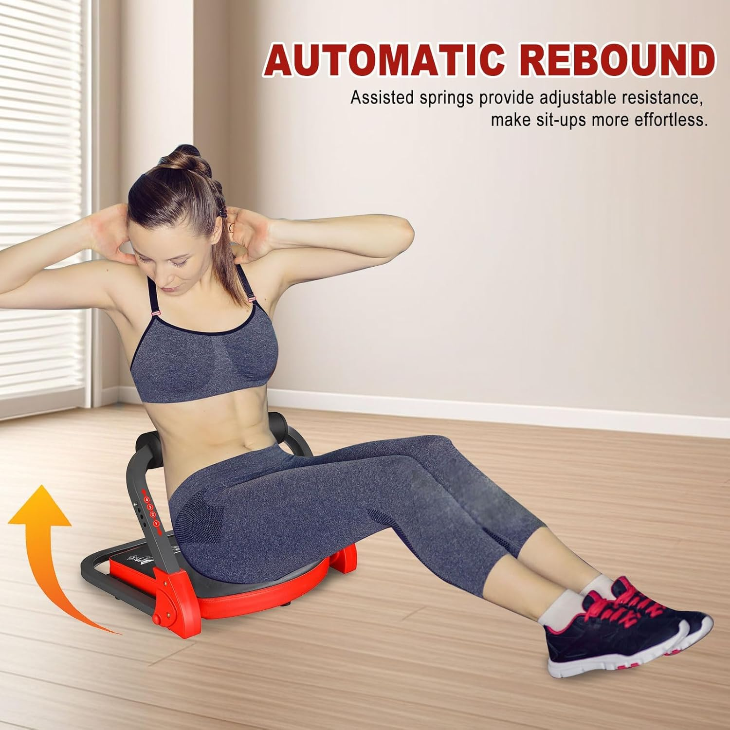 Ab Machine, Sit up Exercise Equipment for Ab Workout, Equipment with 4 Adjustable Resistance, for Stomach Workout with 330 LBS Weight Capacity, Adjustable Ab Trainer Machine for Home Gym image number 6