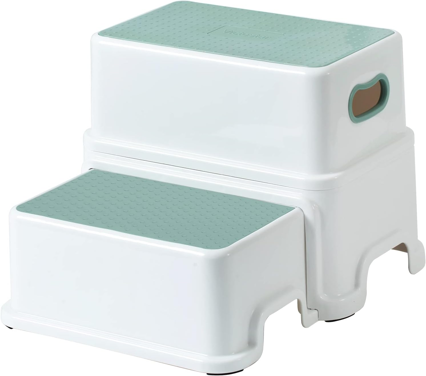 Victostar 2 Step Stool for Kids, Anti-Slip Sturdy Toddler Two Step Stool for Toilet Potty Training, Bathroom,Kitchen (Blue)