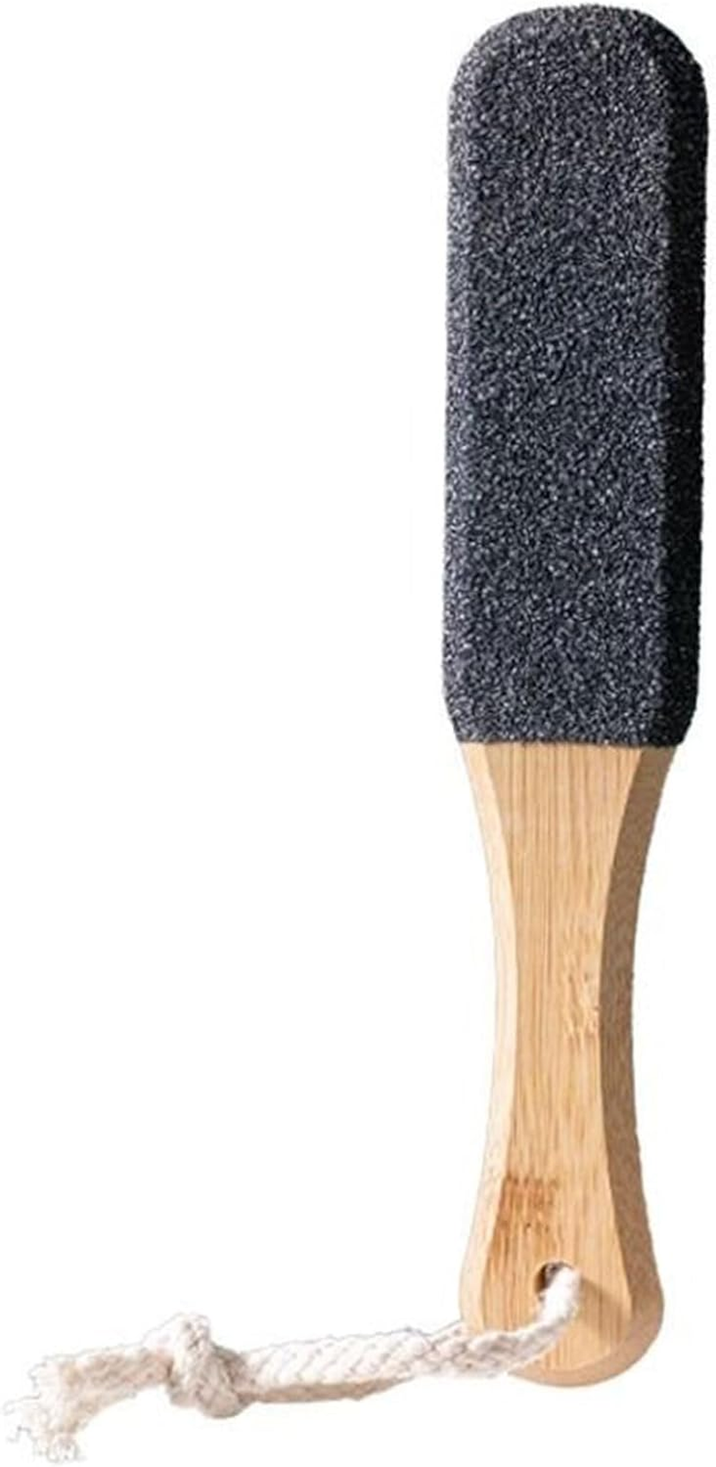 Foot Pumice Stone Pedicure File with Ergonomic Wooden Handle for Smoother Feet and Hands Dead Skin Remover Callus Scraper Foot Scrubber Heel Sander 1 PCS Black image number 4