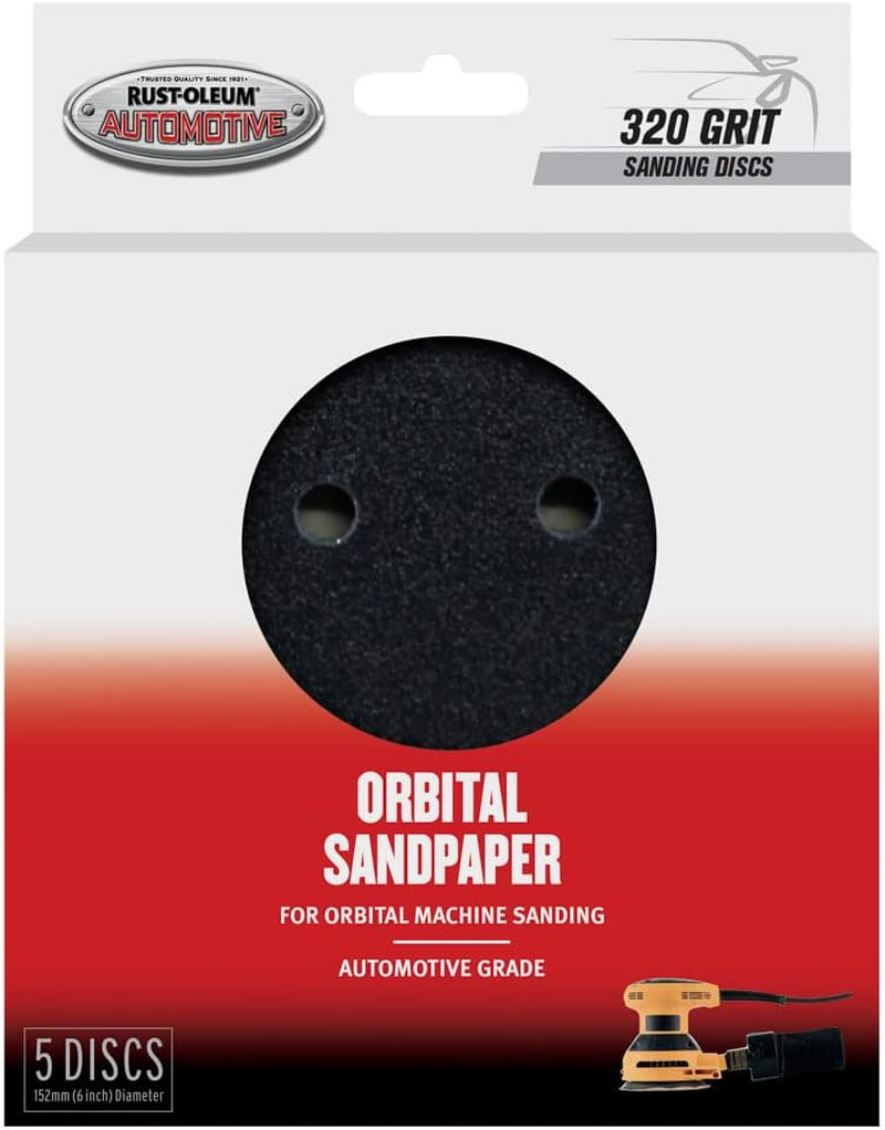 Rust-Oleum Automotive 320 Grit Velcro Orbital Sanding Disc