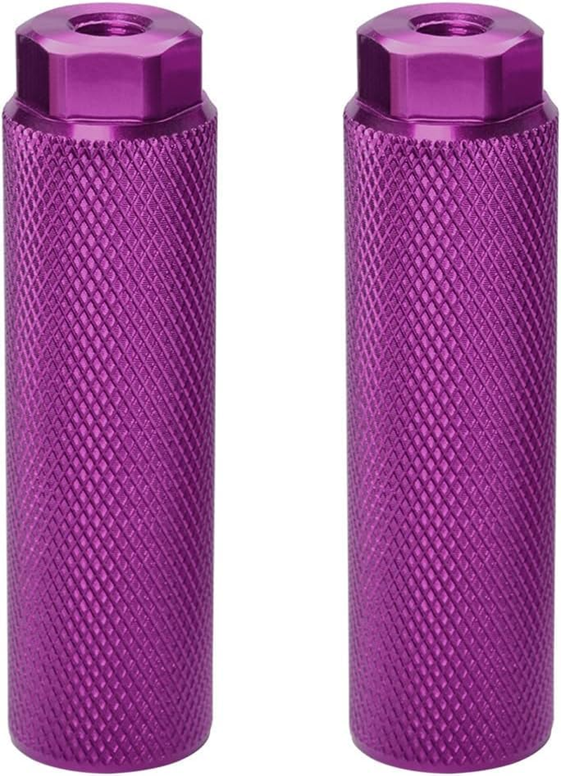 SMALLSTARIII Small Star Bike Pegs 2Pcs Aluminum Alloy Anti-Skid Lead Foot Bicycle Pegs 3/8 Inch Axles