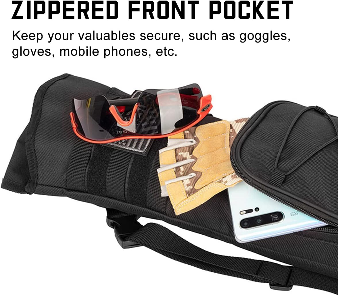 Arrow Quiver Archery Arrow Quiver Holder Adjustable Arrow Backpack Bag Holder Hip Archery Shoulder Bag Back Quiver for Bow and Target Practicing - Black image number 6