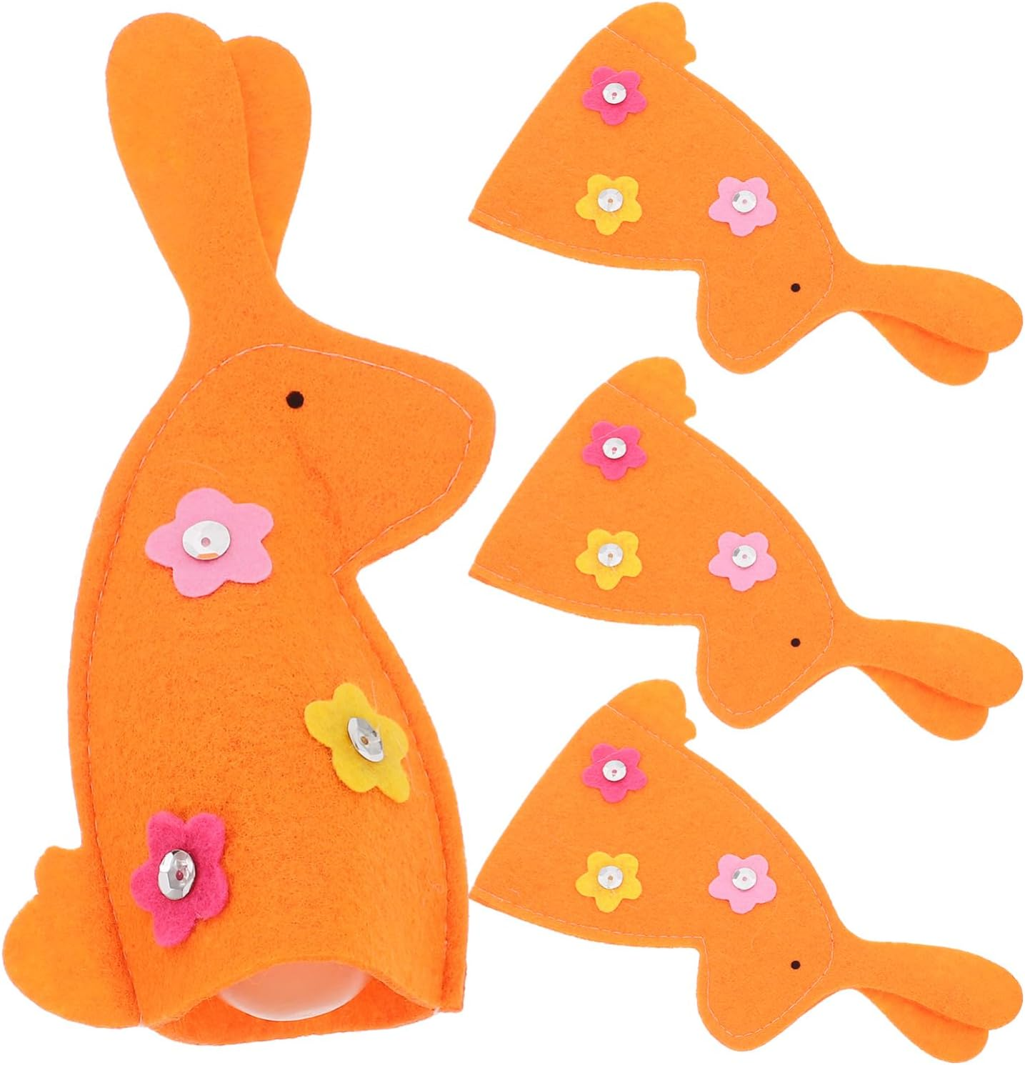UTHCLO Cute Easter Sleeves Nonwoven Fabric Easter Covers Shape Holders Festive Decor for Easter