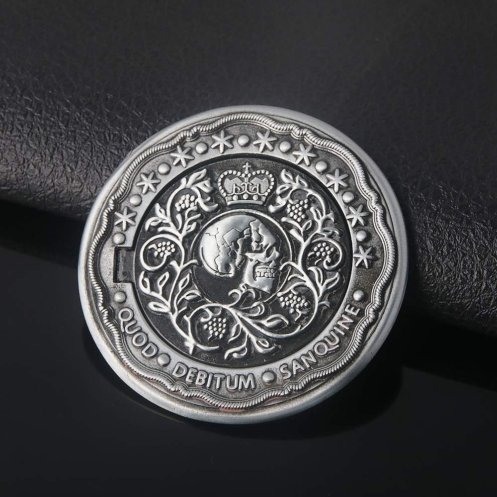 Blood Oath Marker Coin Novelty Metal Coins John Movie Props Cosplay Collecting Coin for Fans for Men Women Teen (Silver Coin) - Red Coin image number 2