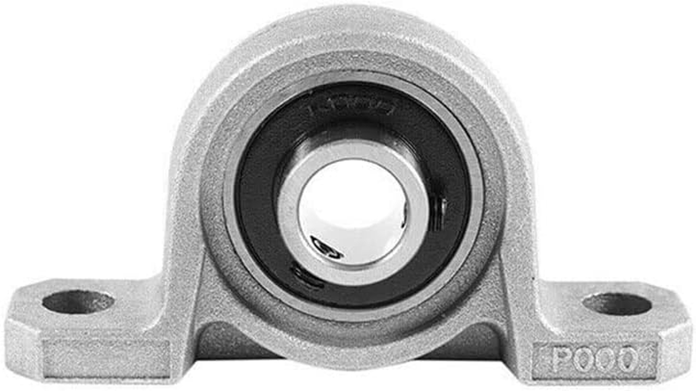 All in RED Box 2Pcs Pillow Block Mounted Bore 10Mm Inner Diameter Metal Ball Bearing Housing Zinc Alloy