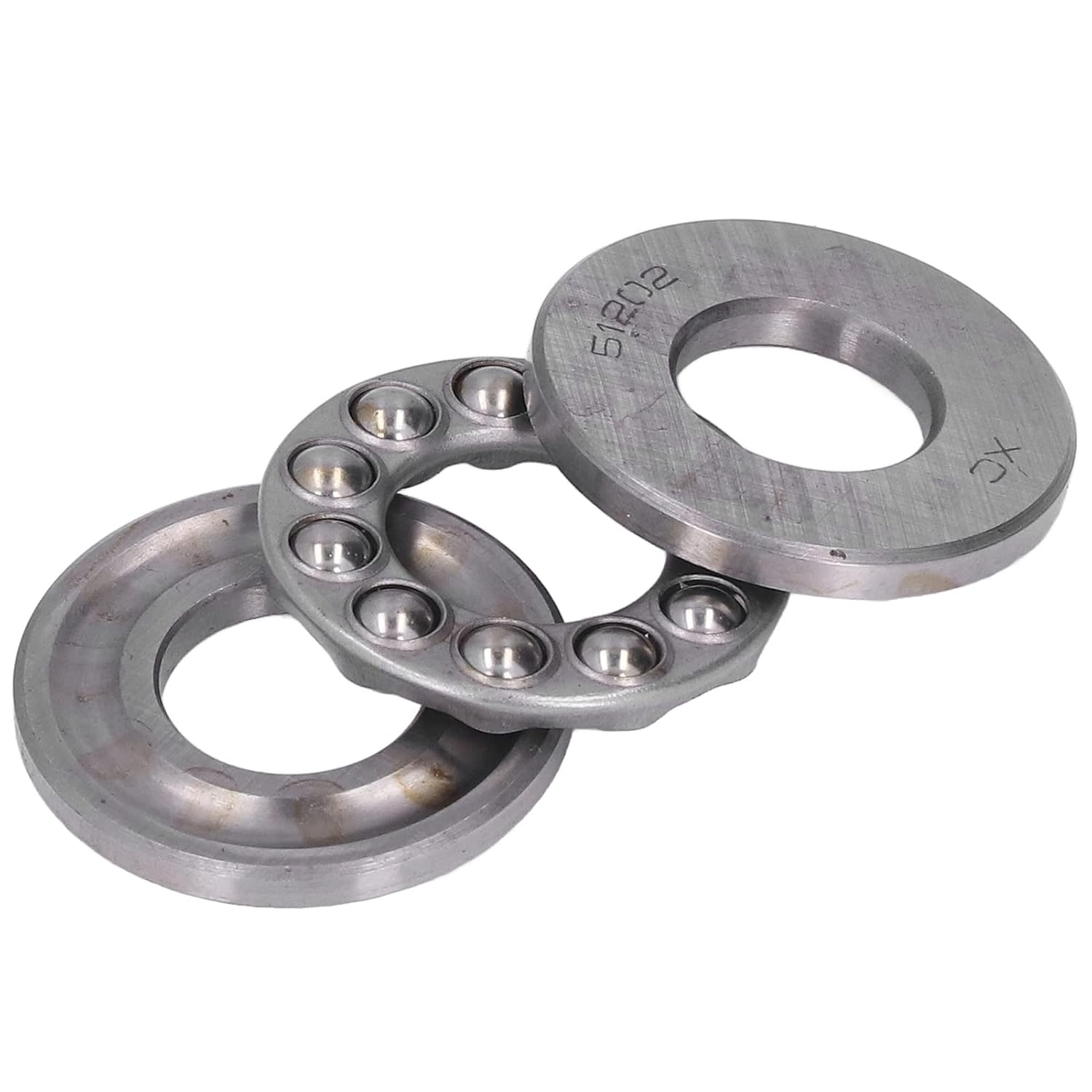 Thrust Ball Bearing Set Kit Equipment Accessory Suitable Crane Hook Jacks 10Pcs (51202) image number 3