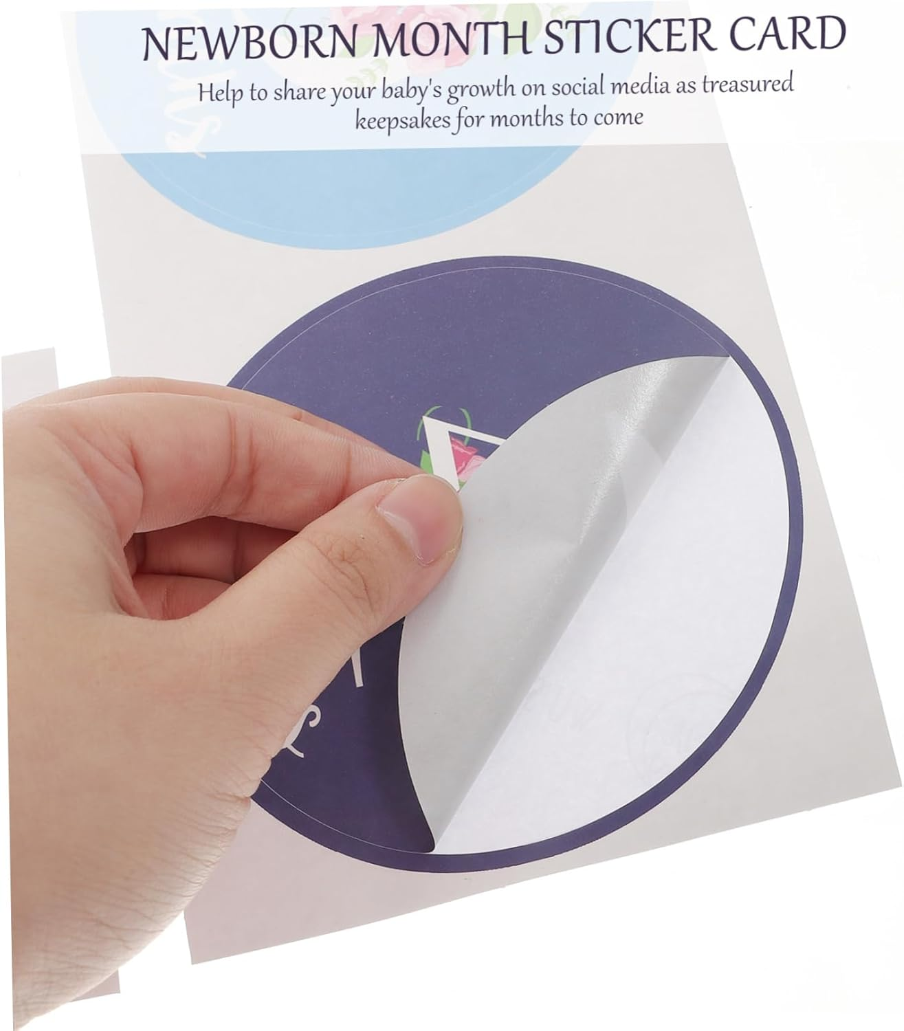 Baby Milestone Stickers Monthly Stickers for Newborns for Photo Props 12Pcs Set for Baby Monthly Scrapbook and Memory Keeping image number 4