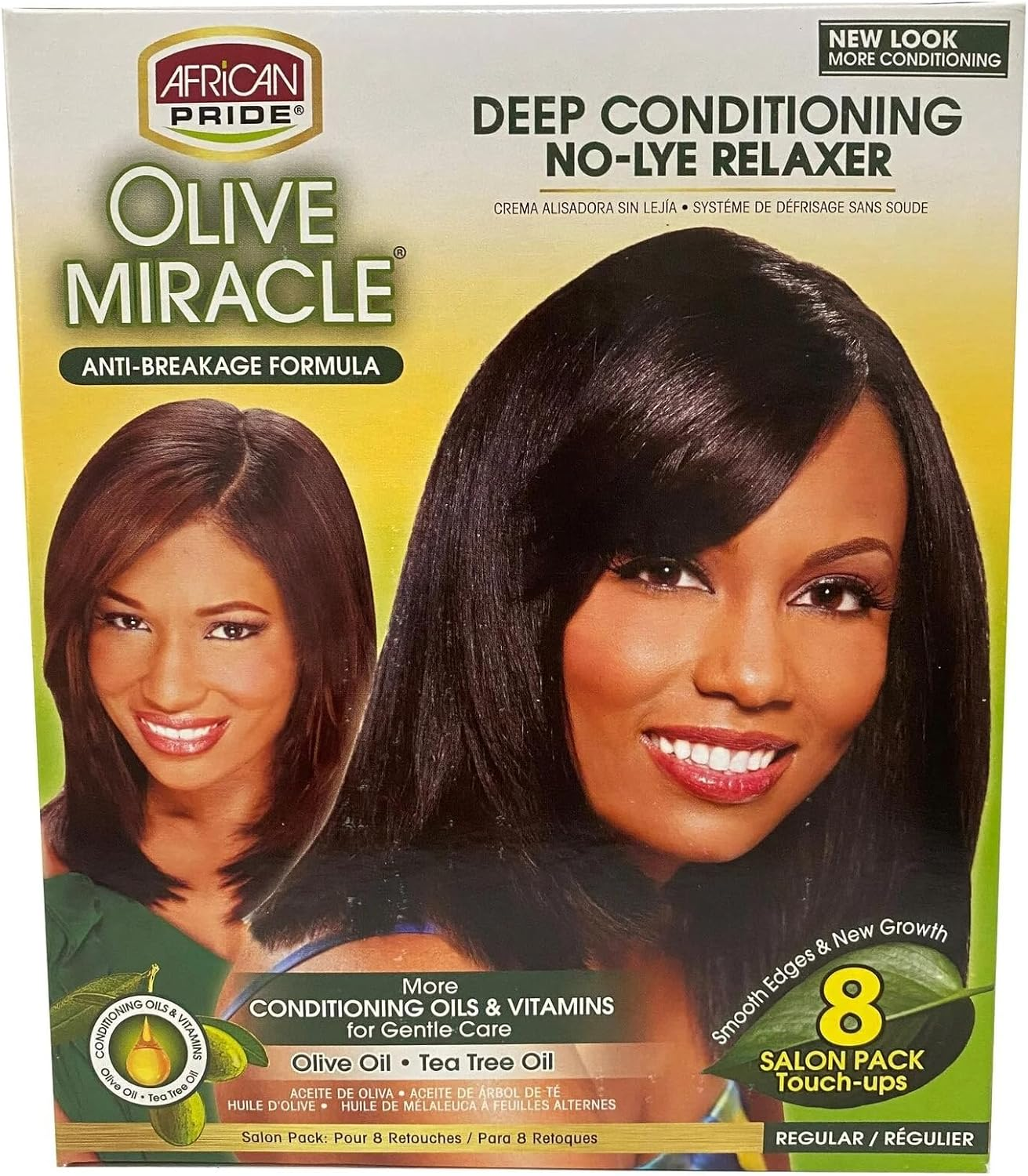 African Pride Olive Miracle 8 Touch up Relaxer Kit Super image number 1