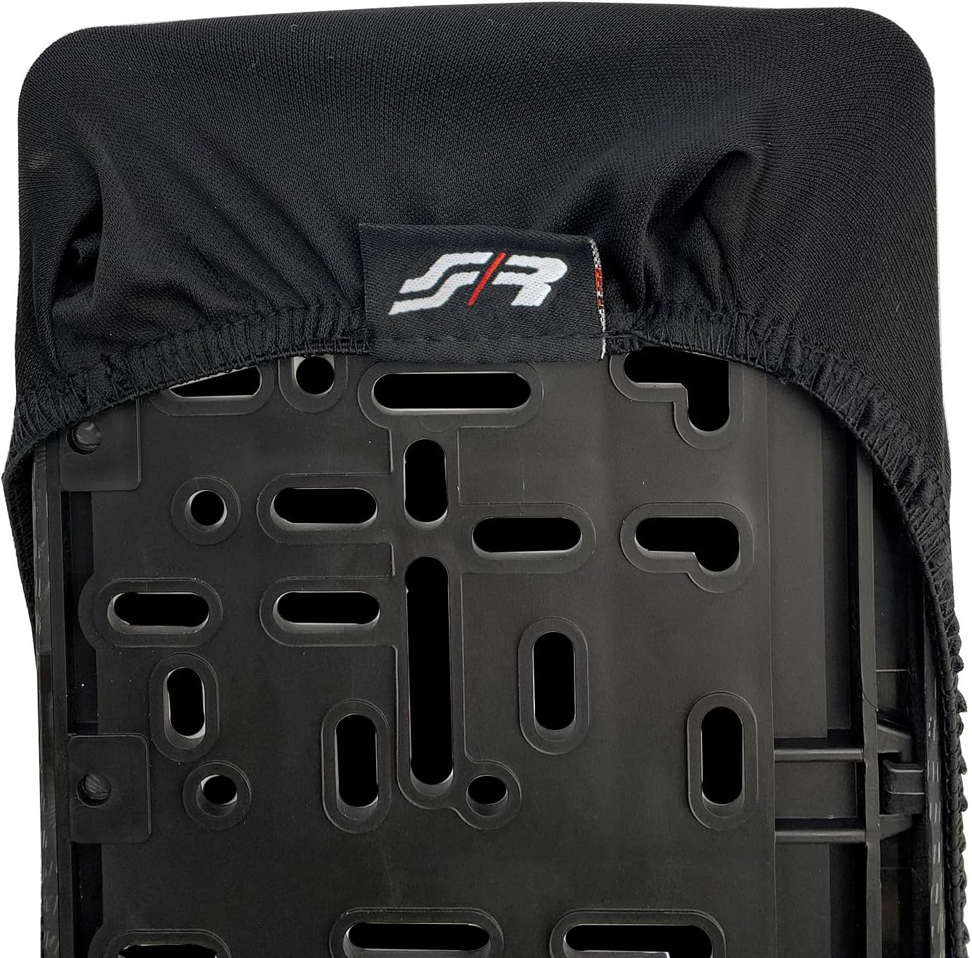Simoni Racing LPC Universal Front And/Or Rear License Plate Cover in Black Stretch Fabric image number 3