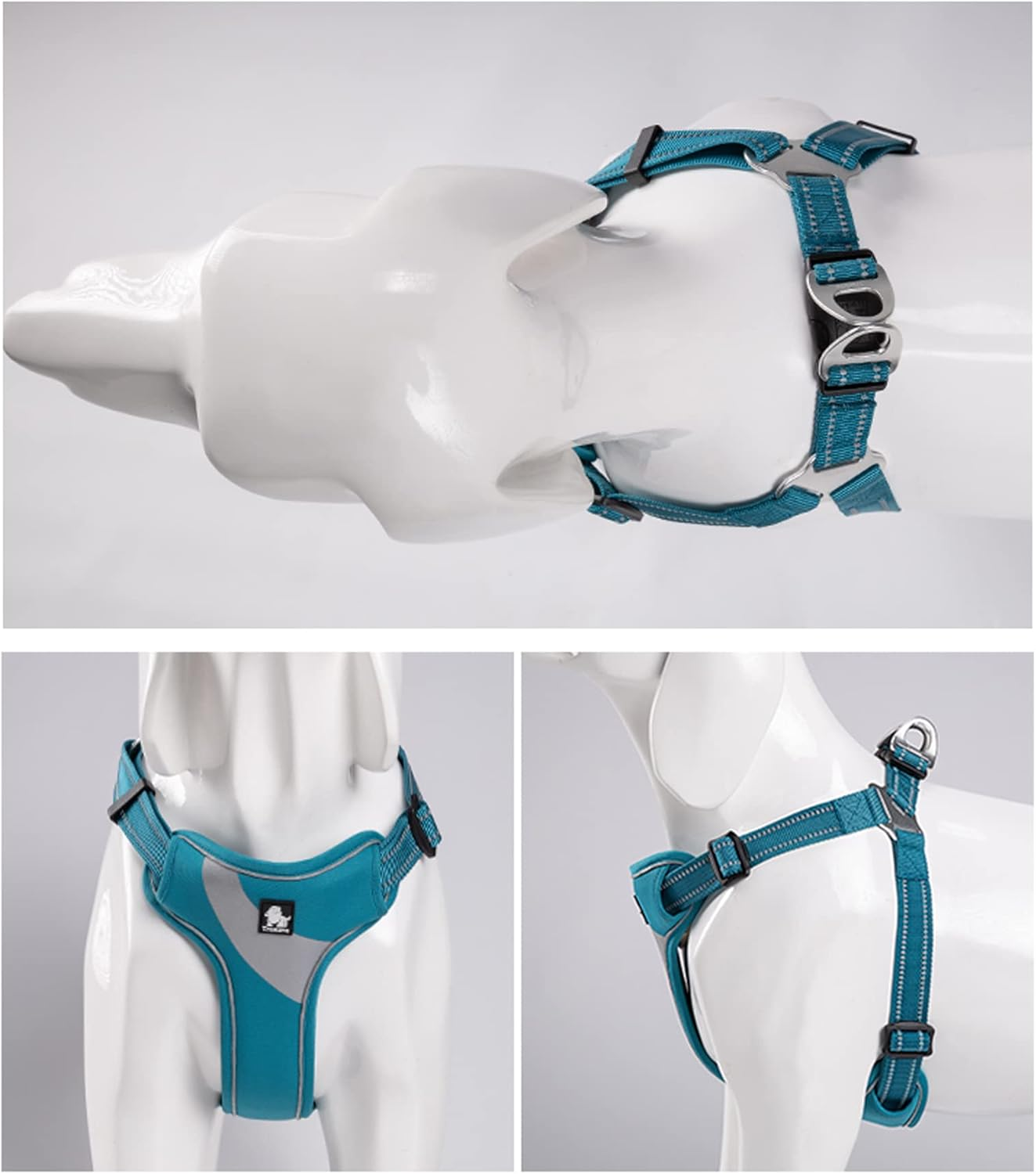 TRUE LOVE Dog Harness TLH5991 anti Pull Safety Vest Step-In Style Harness for More Comfort and Less Tug Reflective Pet Harness by Truelove Blue image number 3