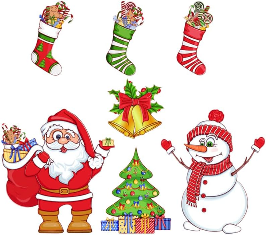 HANABASS 1 Set Christmas Fridge Magnets Christmas Tree&Christmas Stockings&Santa Claus&Snowman Decorative Refrigerator Magnets Small Christmas Decoration for Fridge image number 6