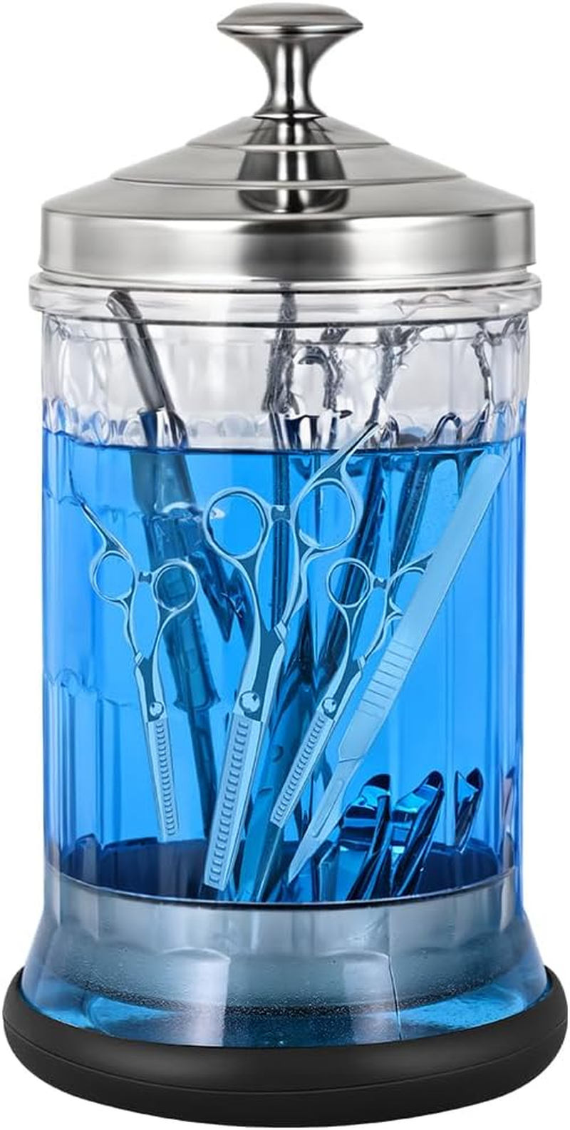 Joliday Barber Disinfectant Jar Manicure Disinfecting Jar with Removable Basket Glass Jar Container for Manicure & Spa Implements (33 OZ) image number 2