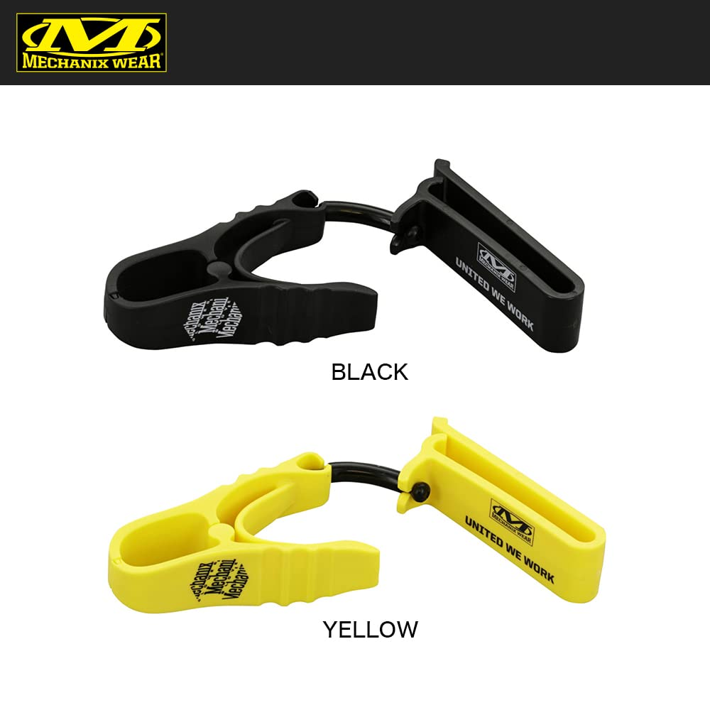 Mechanix Wear: Belt Glove Clips &ndash; Nonconductive Material, Detachable, Anti-Snap Design for Safety, Glove Clips for Construction, Electrical, Tactical, and Utility Work (Yellow) - Green image number 5