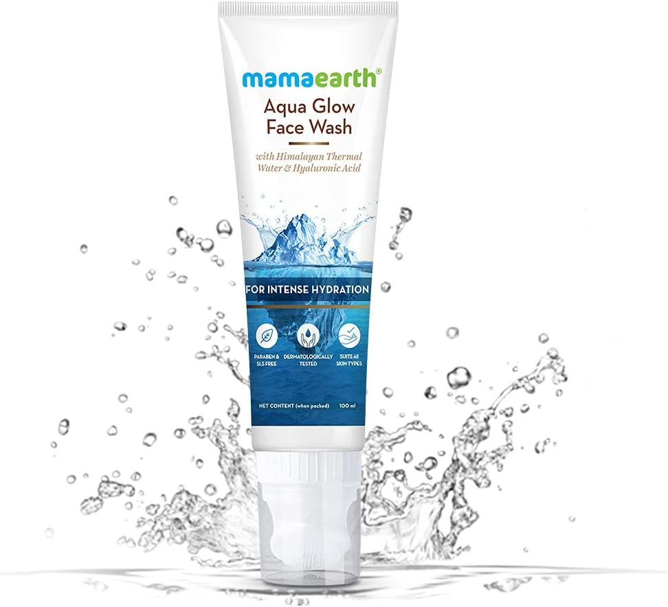 Mamaearth Aqua Glow Face Wash with Himalayan Thermal Water and Hyaluronic Acid 100 Ml image number 1