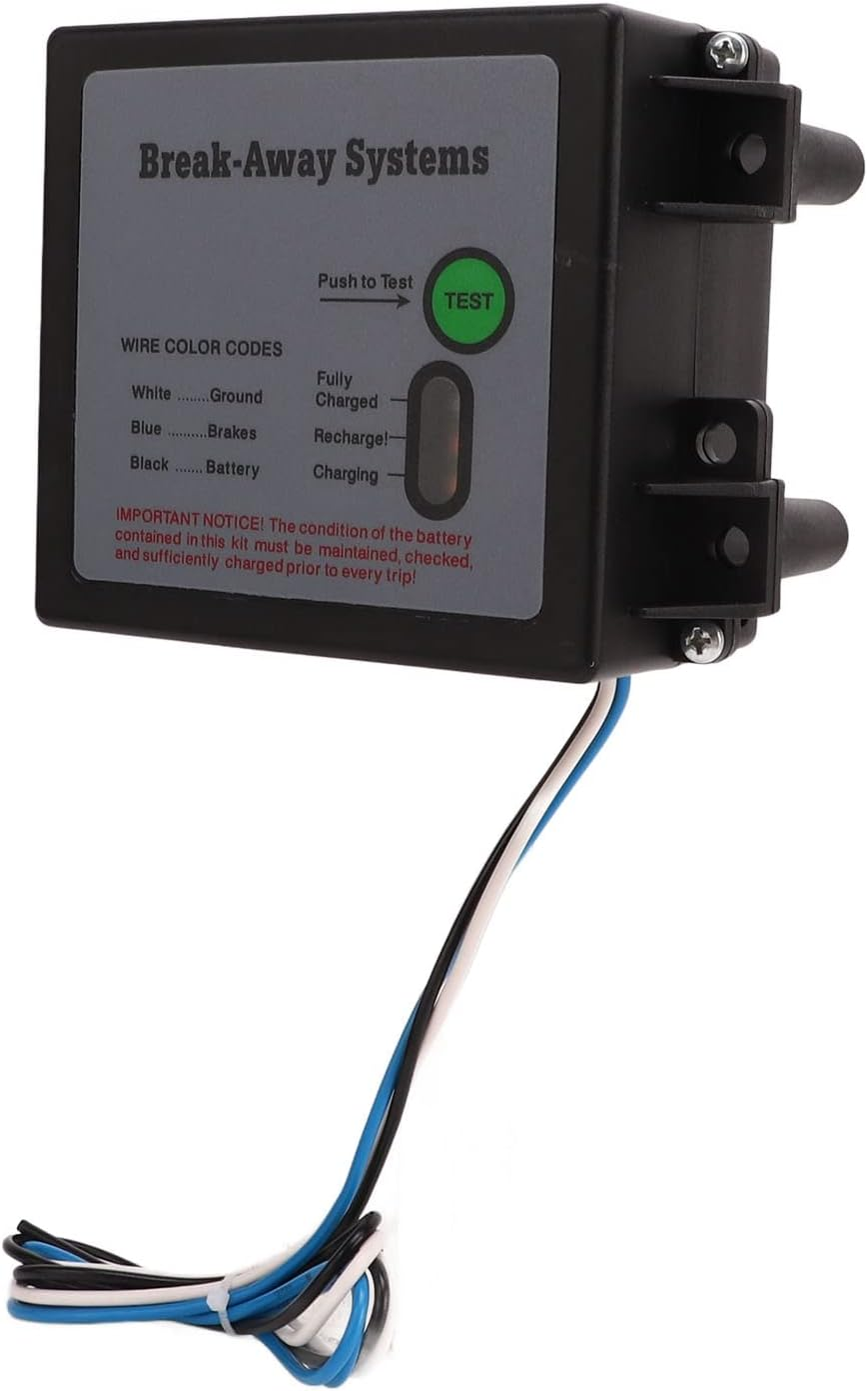 12V LED Test Break Away System Premium Trailer Brakes Breakaway Kit for RV Owners image number 2