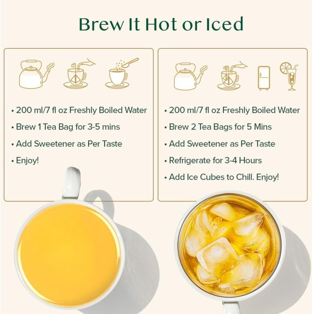 Vahdam Tumeric Ginger Tea Bags 18 Pack image number 3