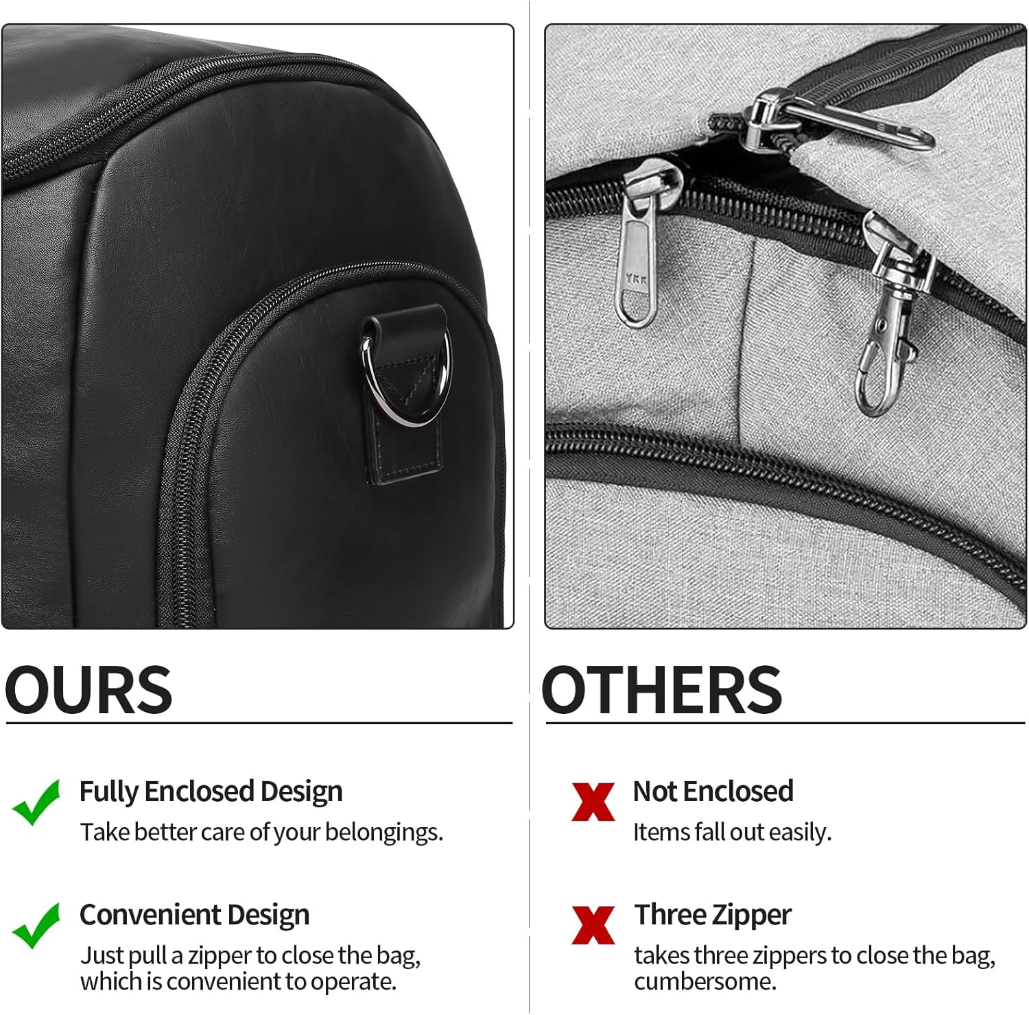 Seyfocnia Convertible Travel Garment Bag for Men Women, 2-In-1 Hanging Suitcase Suit Business Travel Bag, Black image number 4