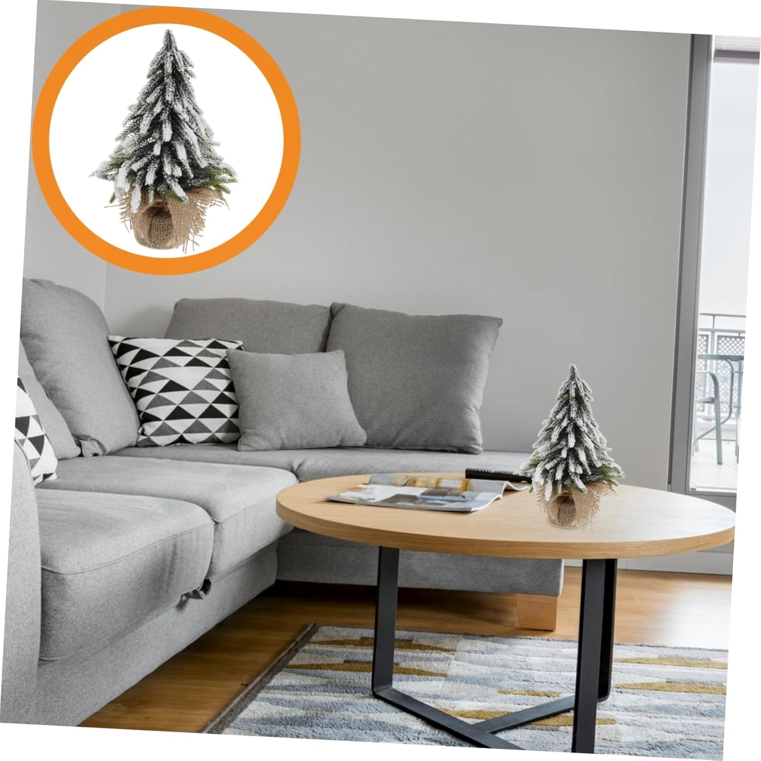 Decorative Scene Christmas Tree Lifelike Desktop Xmas Tree Decoration for Festive Home Decor Photo Props and Holiday Celebrations Compact Sturdy Material image number 4