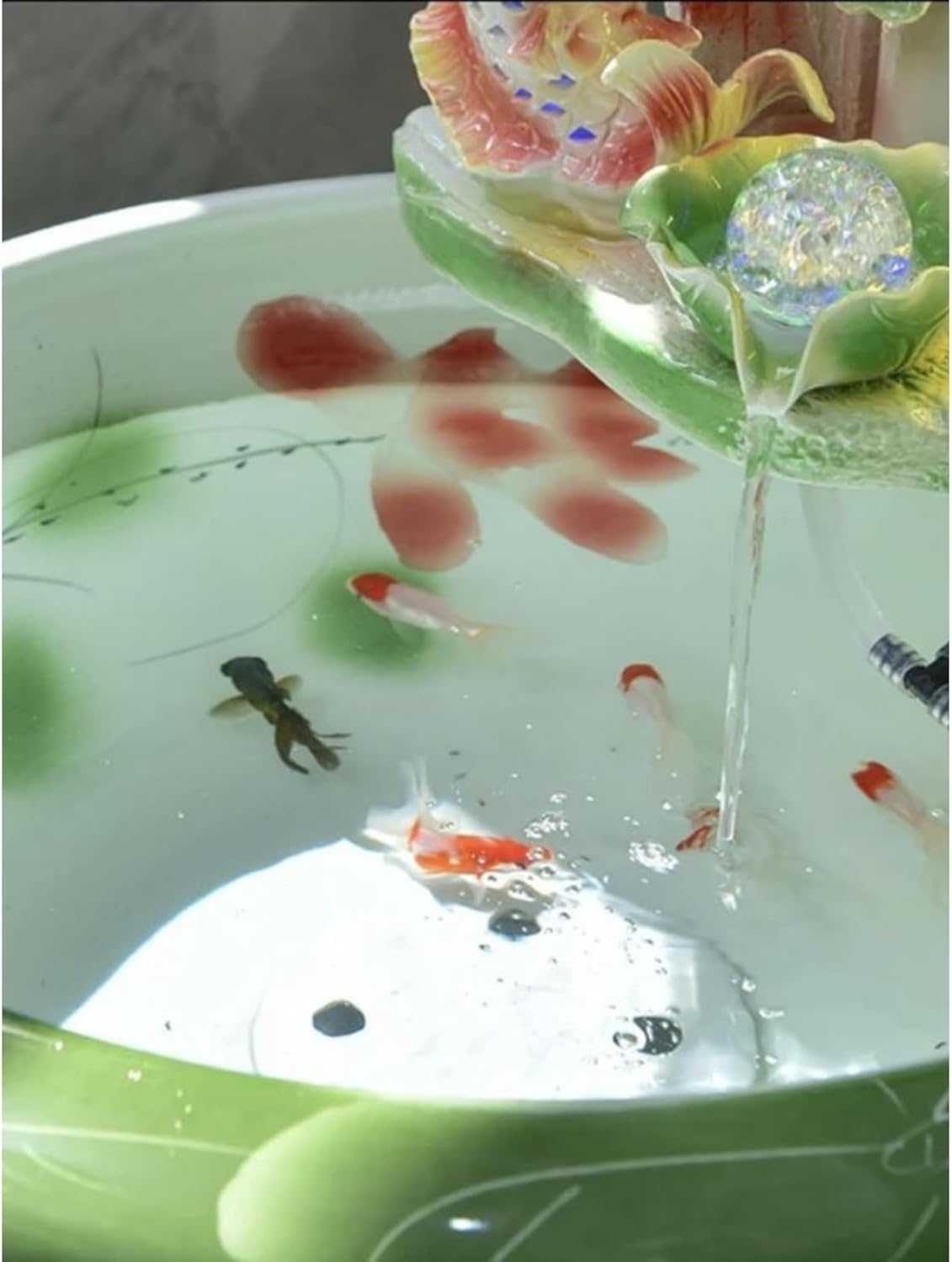 Outdoor Fountain Ceramic Circulating Water Fountain Fish Tank, Living Room Courtyard New Chinese Floor Decoration image number 1