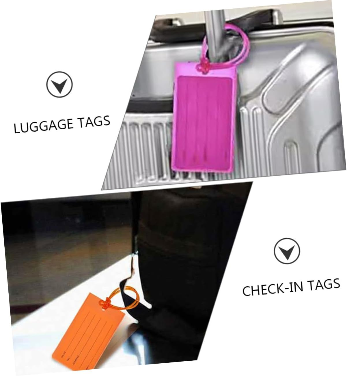 FOMIYES 8Pcs Luggage Tag Suitcase Tags Travel Accessories for Suitcases Hand Luggage Name image number 1