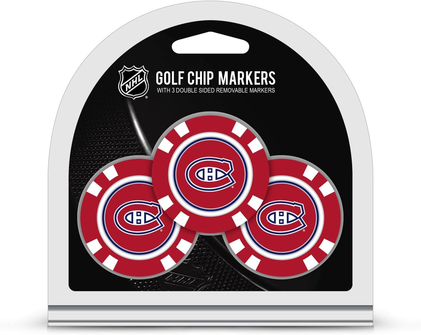 Team Golf NHL Golf Chip Ball Markers (3 Count), Poker Chip Size with Pop Out Smaller Double-Sided Enamel Markers image number 4