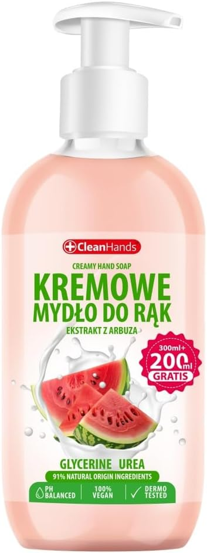 Clean Hands Creamy Liquid Soap, Watermelon 300 Ml, Hand Wash, Hand Wash Soap