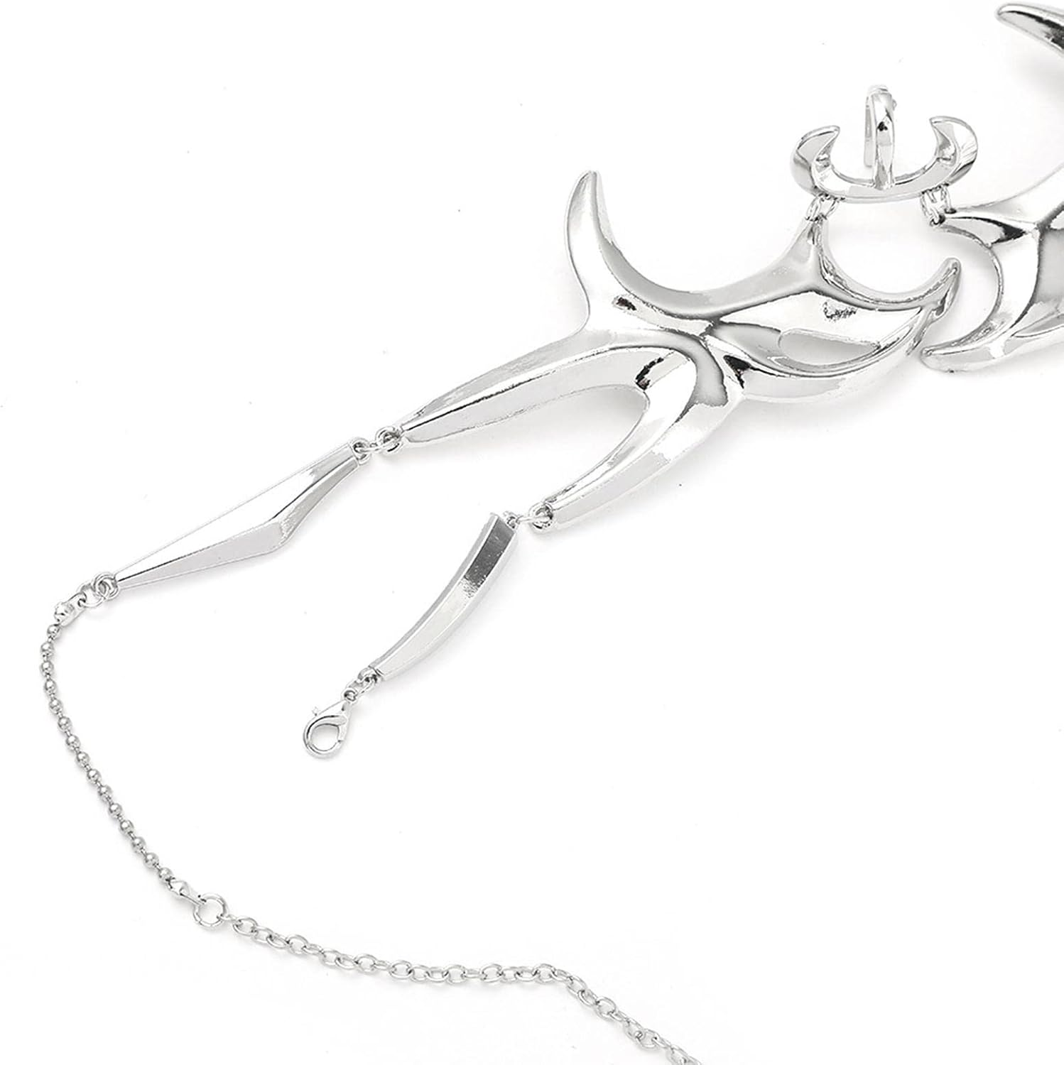 Silver Steel Masquerade | Exaggerated Punk Facial | Cosplay Masque Festival Half Masque Half-Face