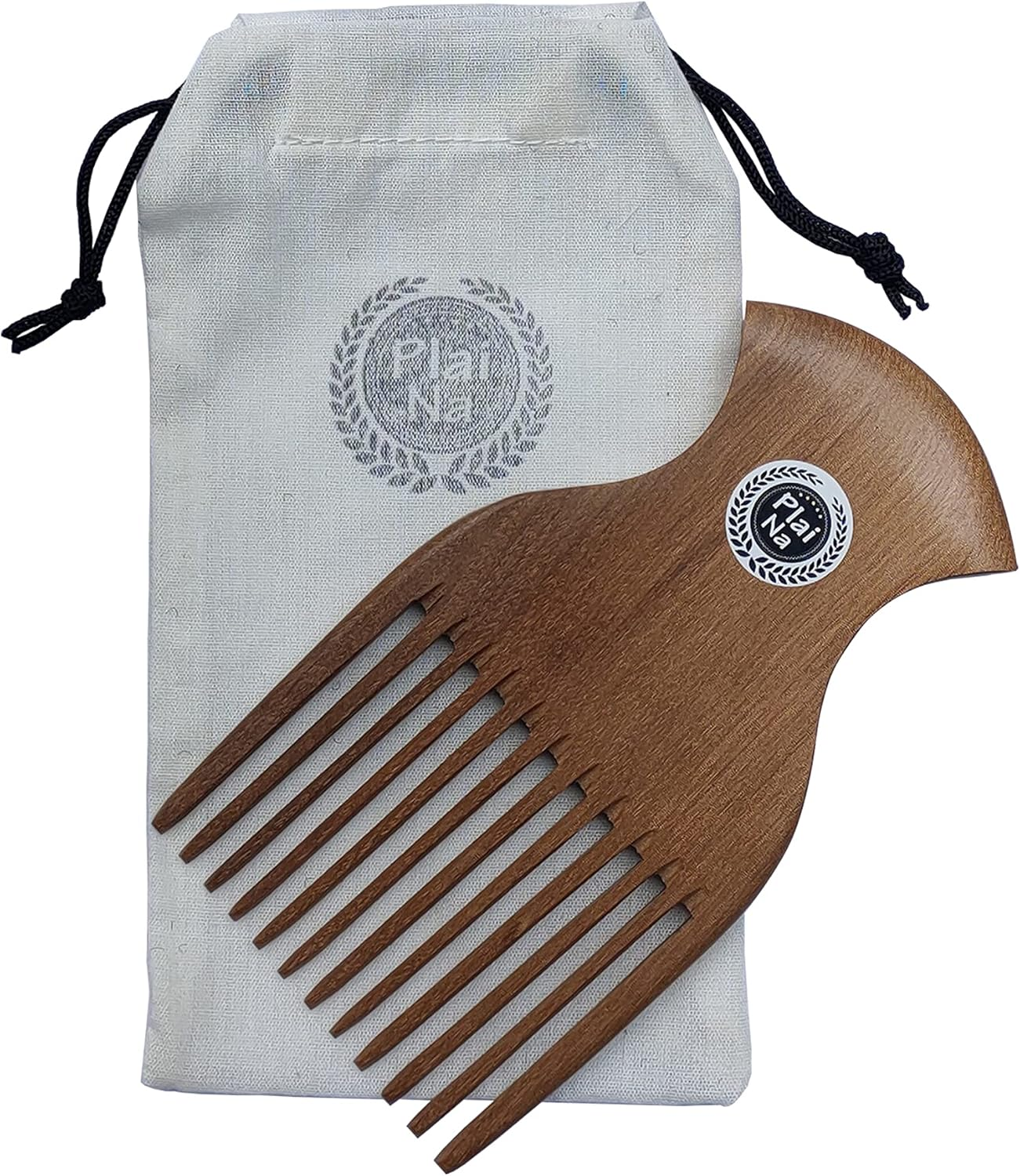 Plai Na Wooden Afro Pick Comb for Natural Black Hair - No Snags, No Static, No Tangle for Women and Men image number 2